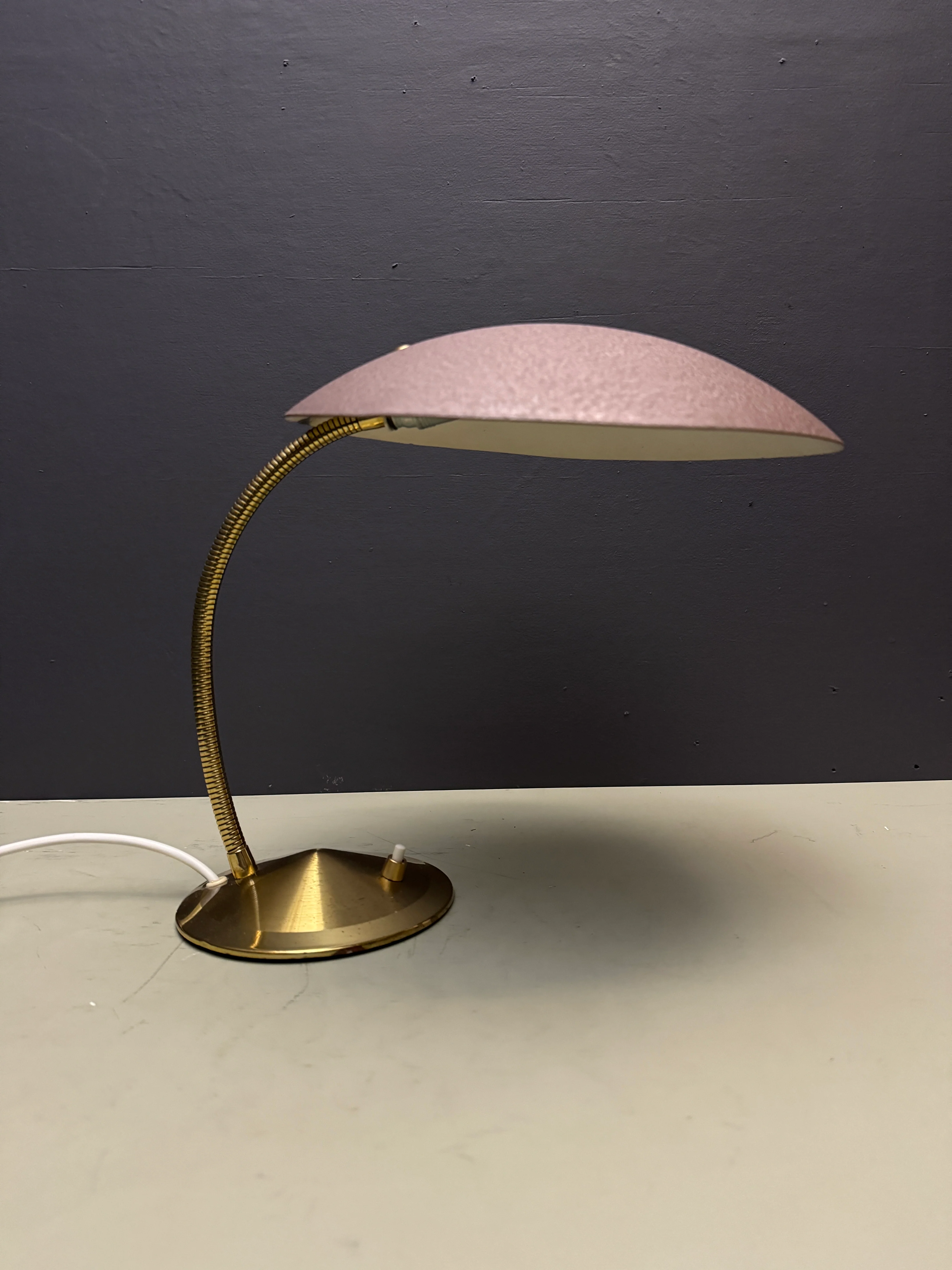 1950s Modernist Goose Neck Table Lamp By Gecos - Gebrüder Cosack Ligting Germany