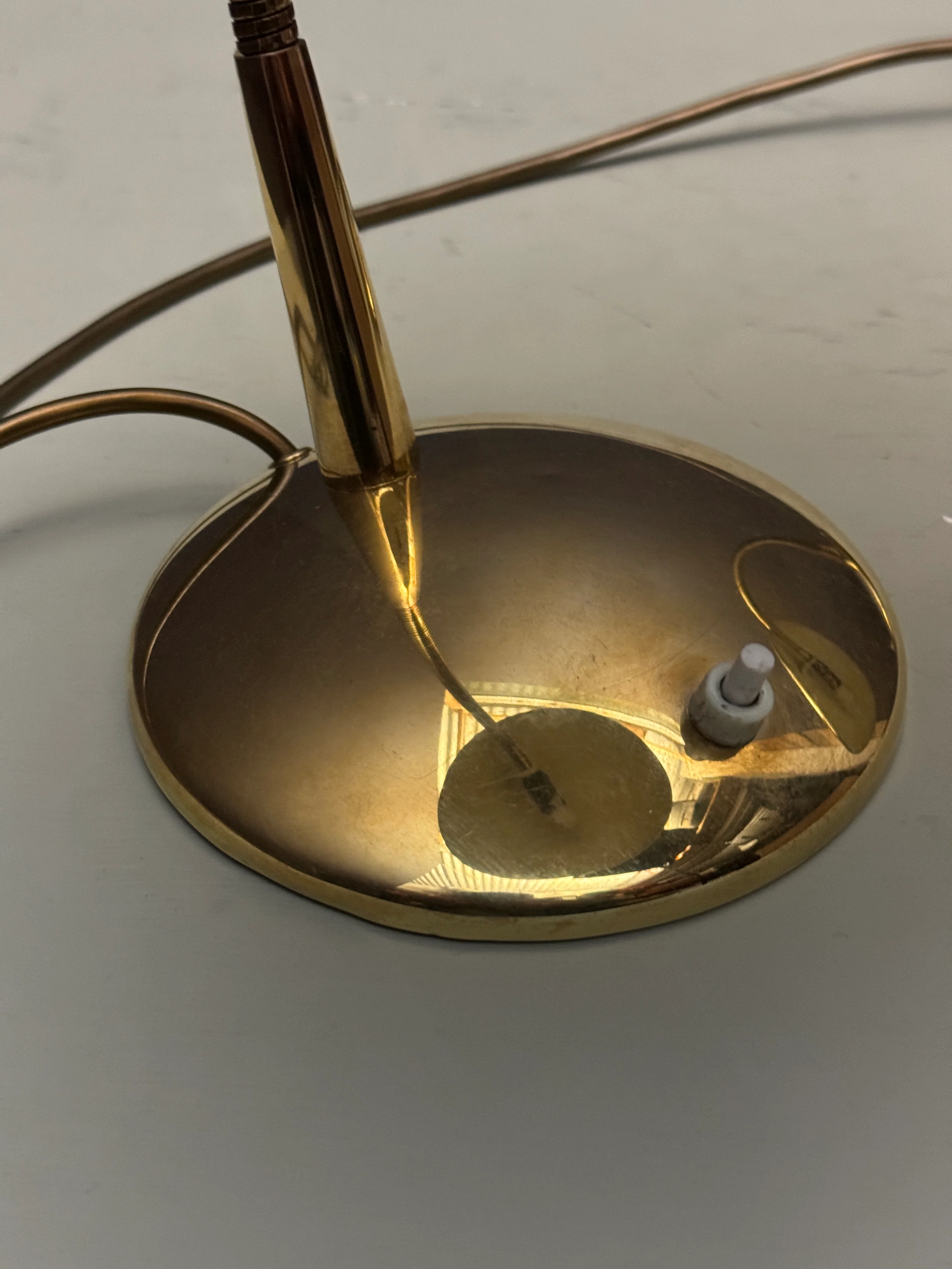 1950s Modernist Brass Goose Neck Table Lamps By Helo Leuchten - Image 10