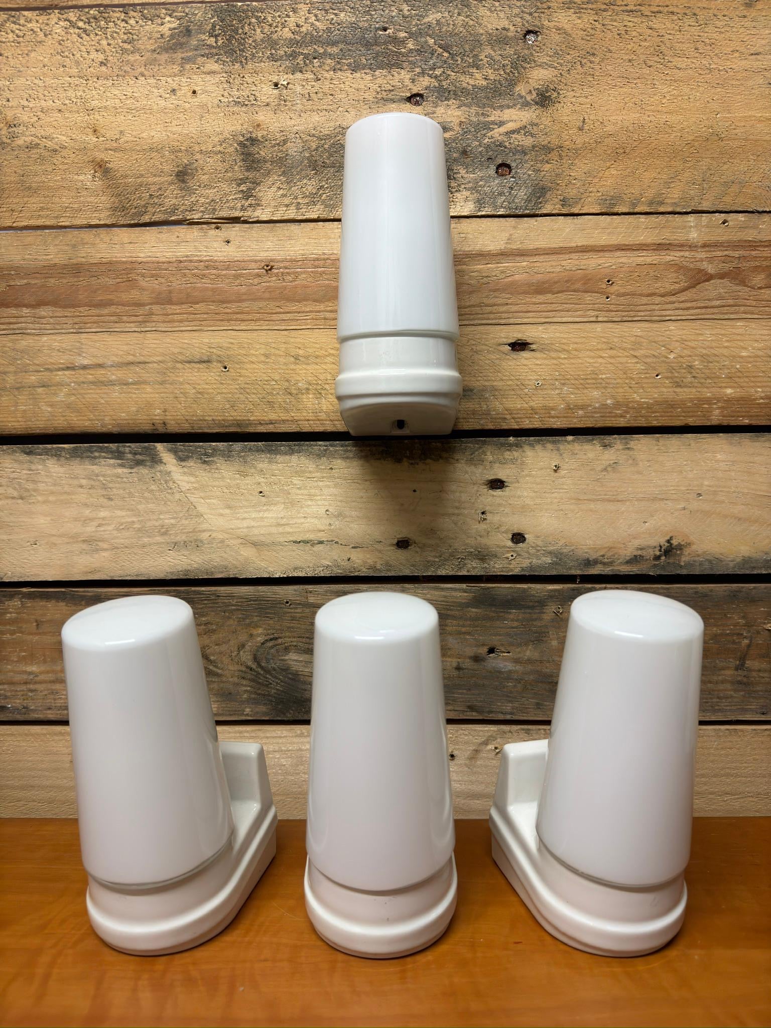 1950s Porcelain & Opaline Glass Bathroom Lights By Sigvard Bernadotte For IFO - Image 8
