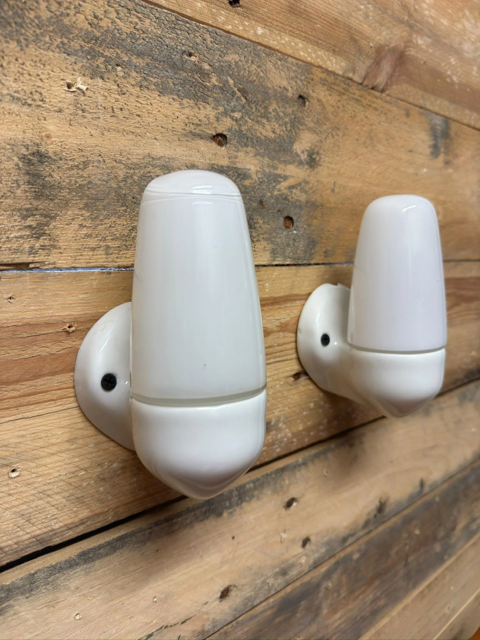 1950s Porcelain & Opaline Glass Bathroom Lights By Sigvard Bernadotte For IFO - Image 5