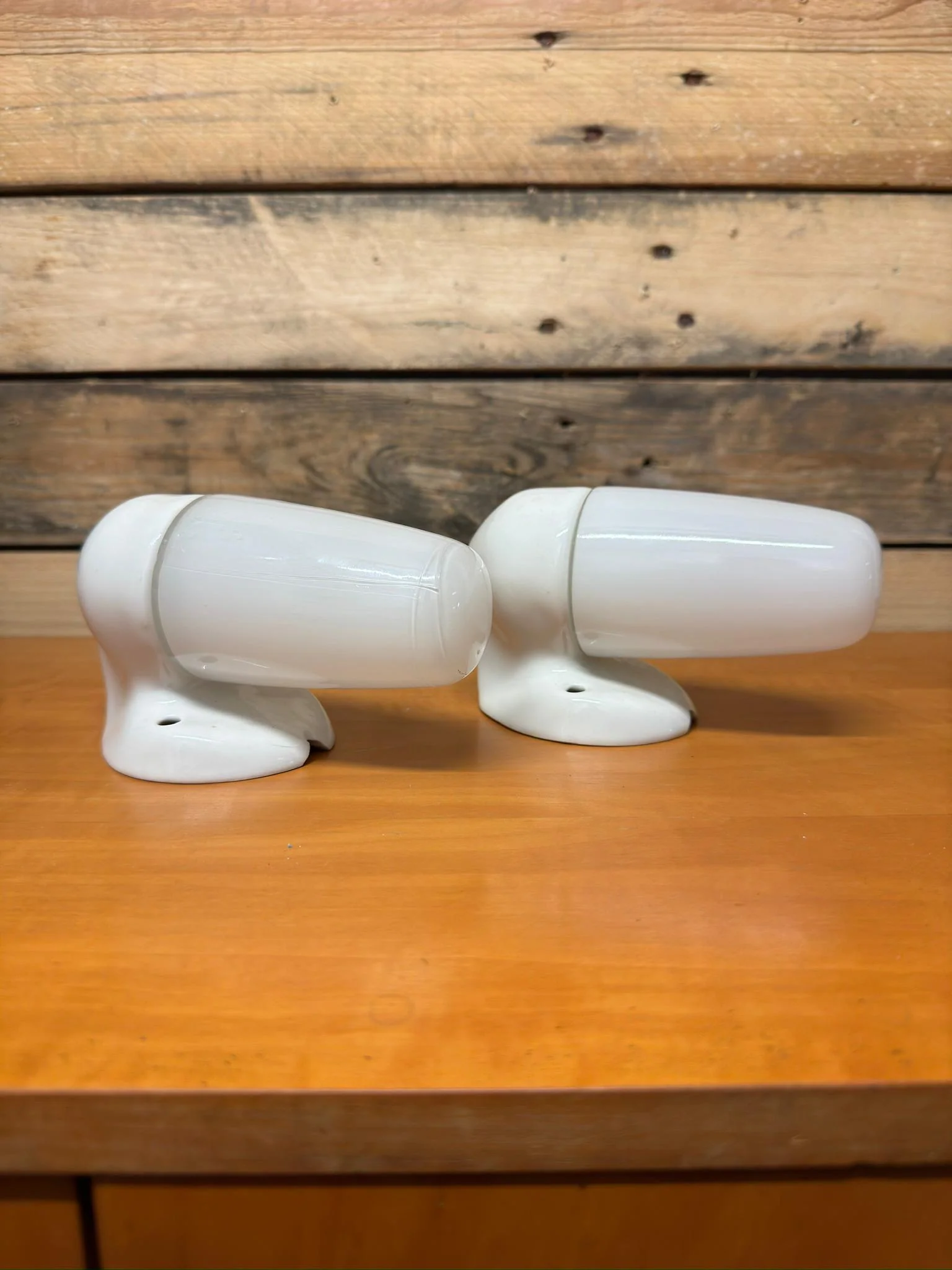 1950s Porcelain & Opaline Glass Bathroom Lights By Sigvard Bernadotte For IFO - Image 7