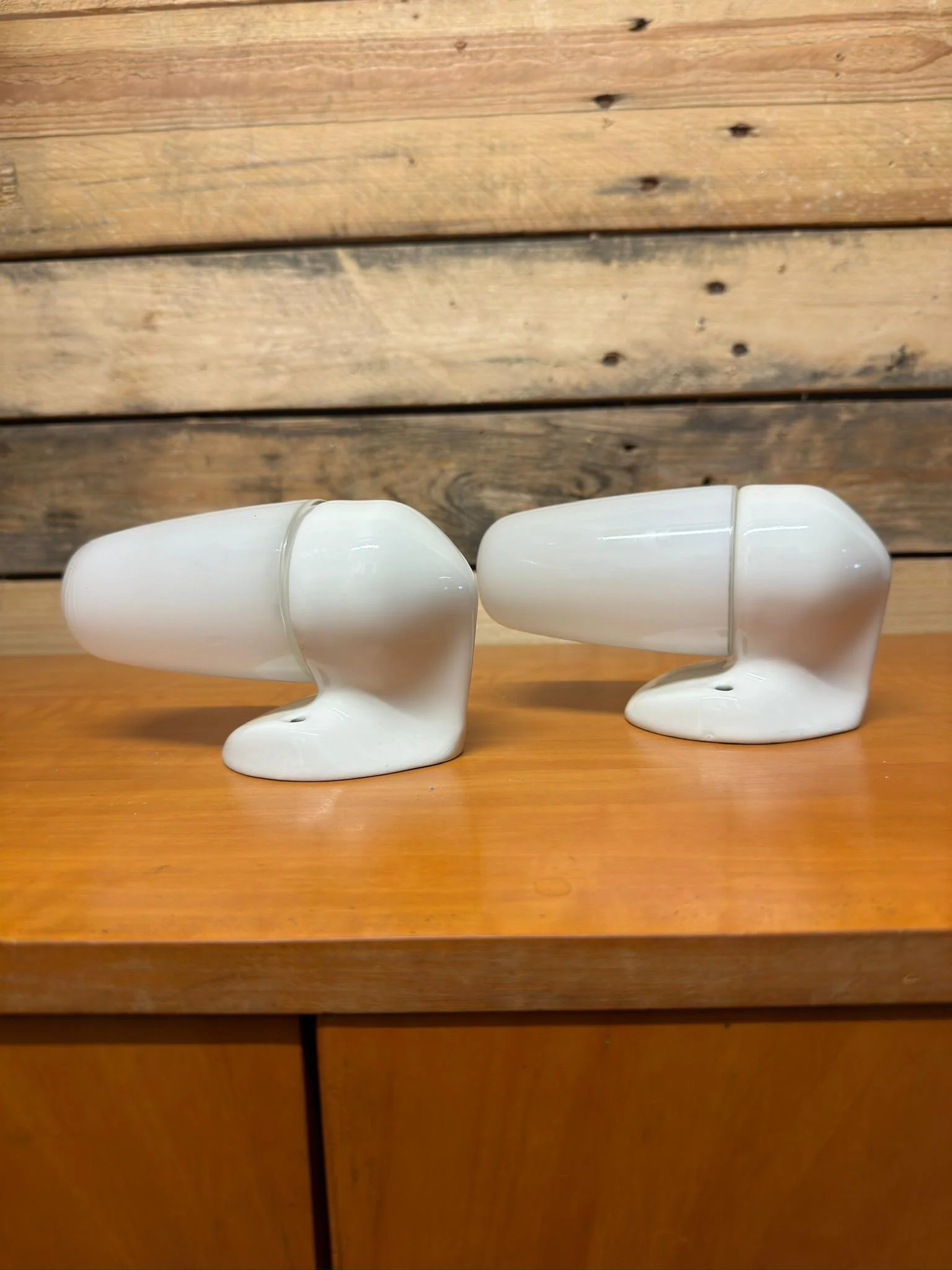 1950s Porcelain & Opaline Glass Bathroom Lights By Sigvard Bernadotte For IFO - Image 8
