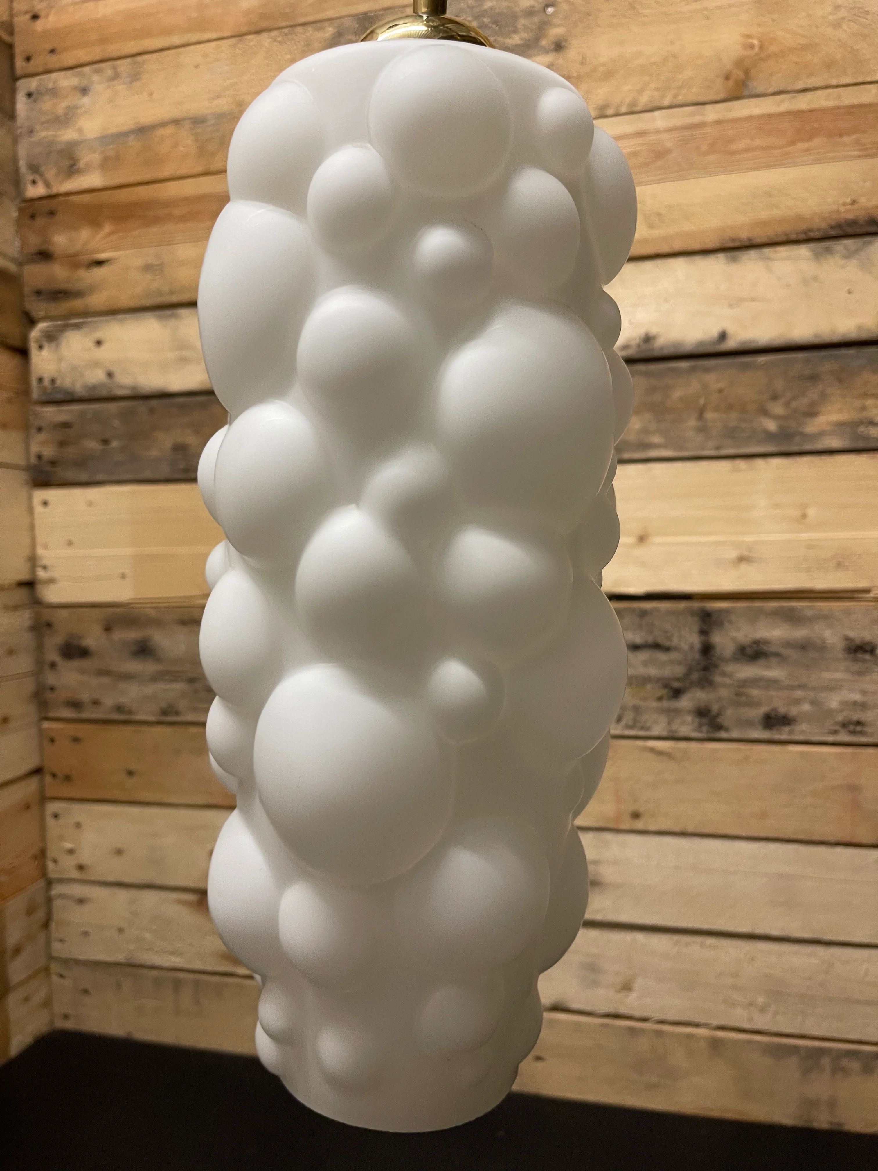1960s Czech Bubble Opaline Pendant Light - Image 6
