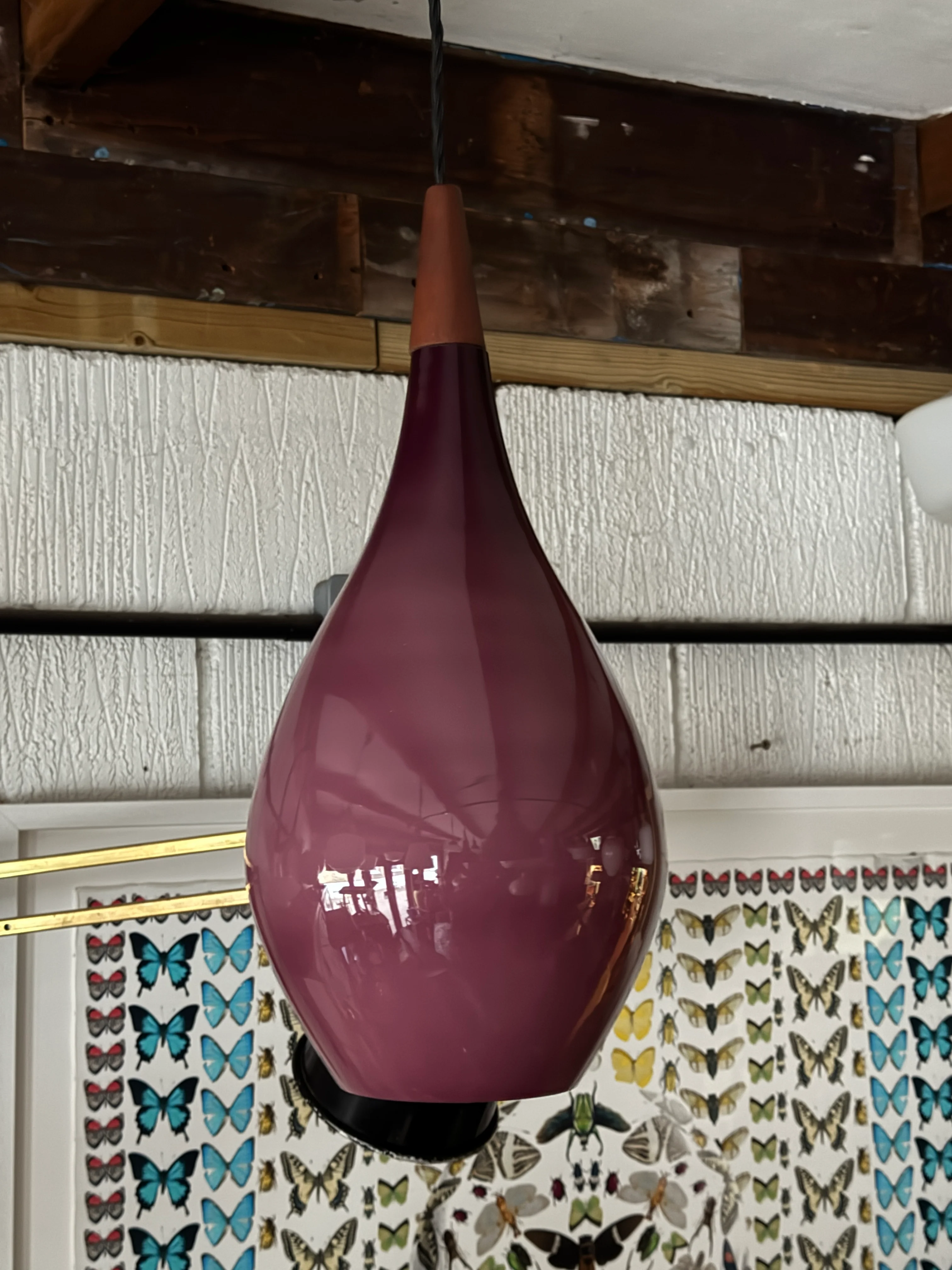 Large 1960s Danish Droplet Pendant Light By Holmegaard - Image 7
