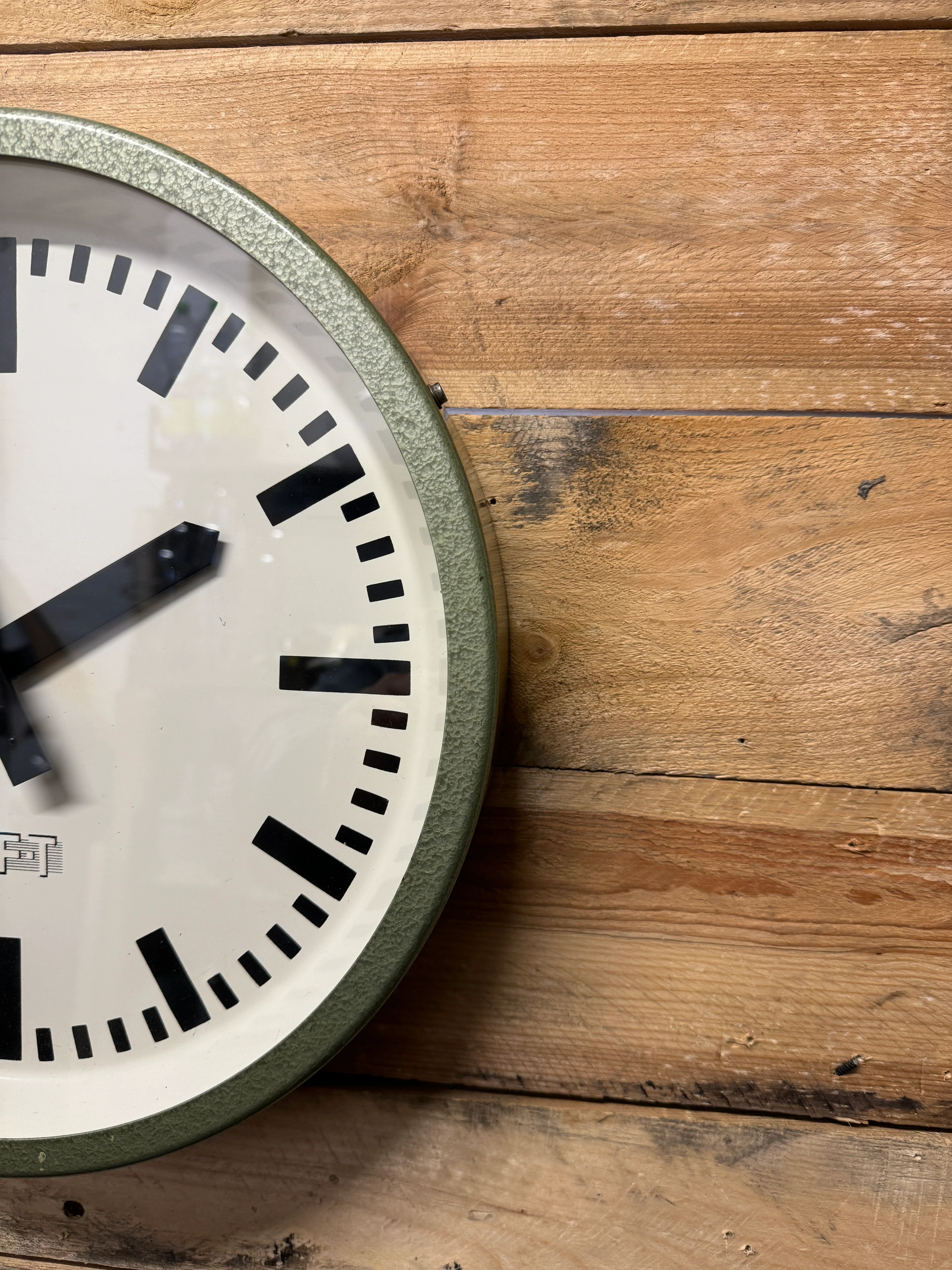 1970s East German Industrial Factory Clock By RFT - Image 7