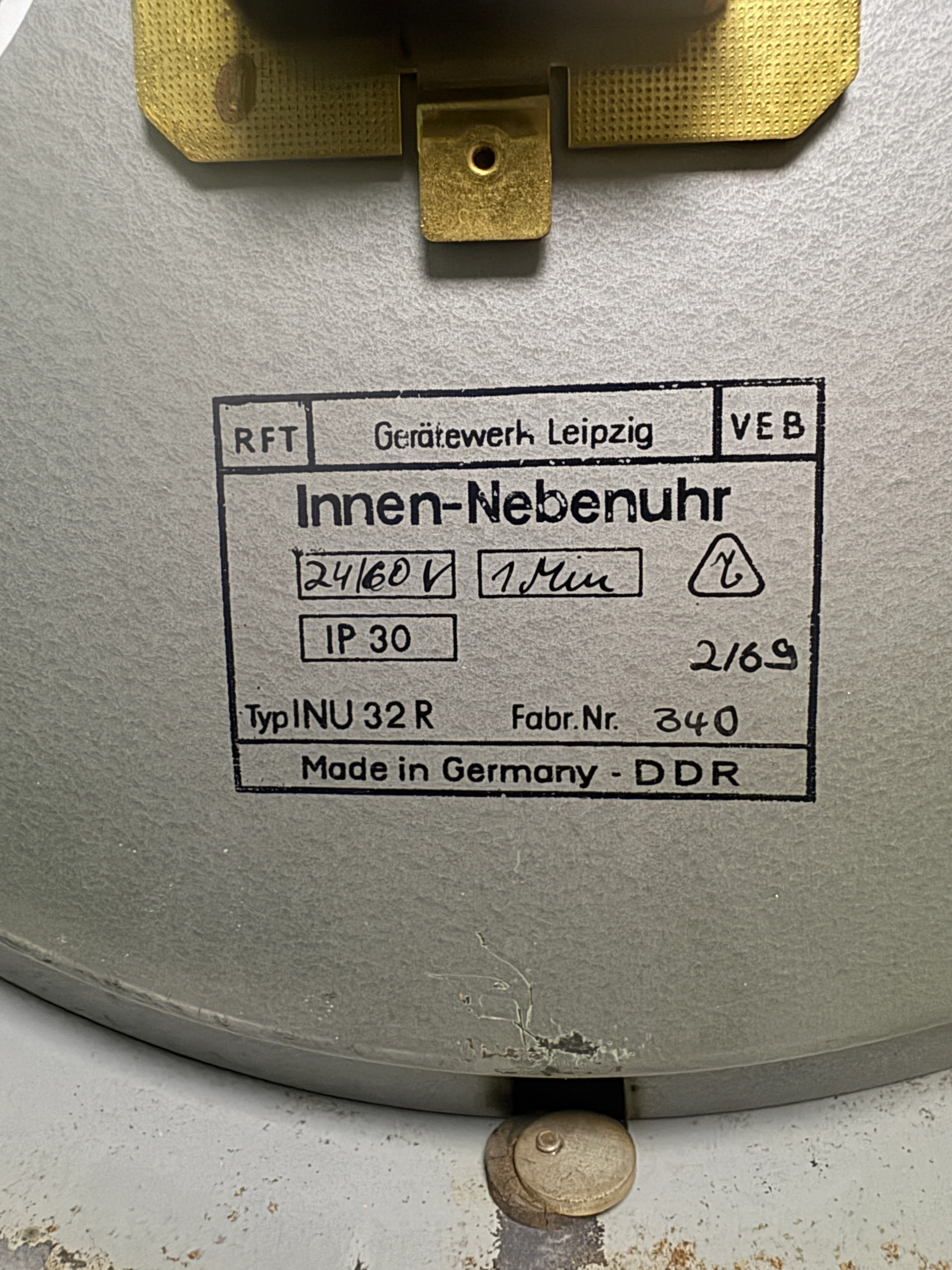 1960s East German Industrial Factory Clock By RFT - Image 10