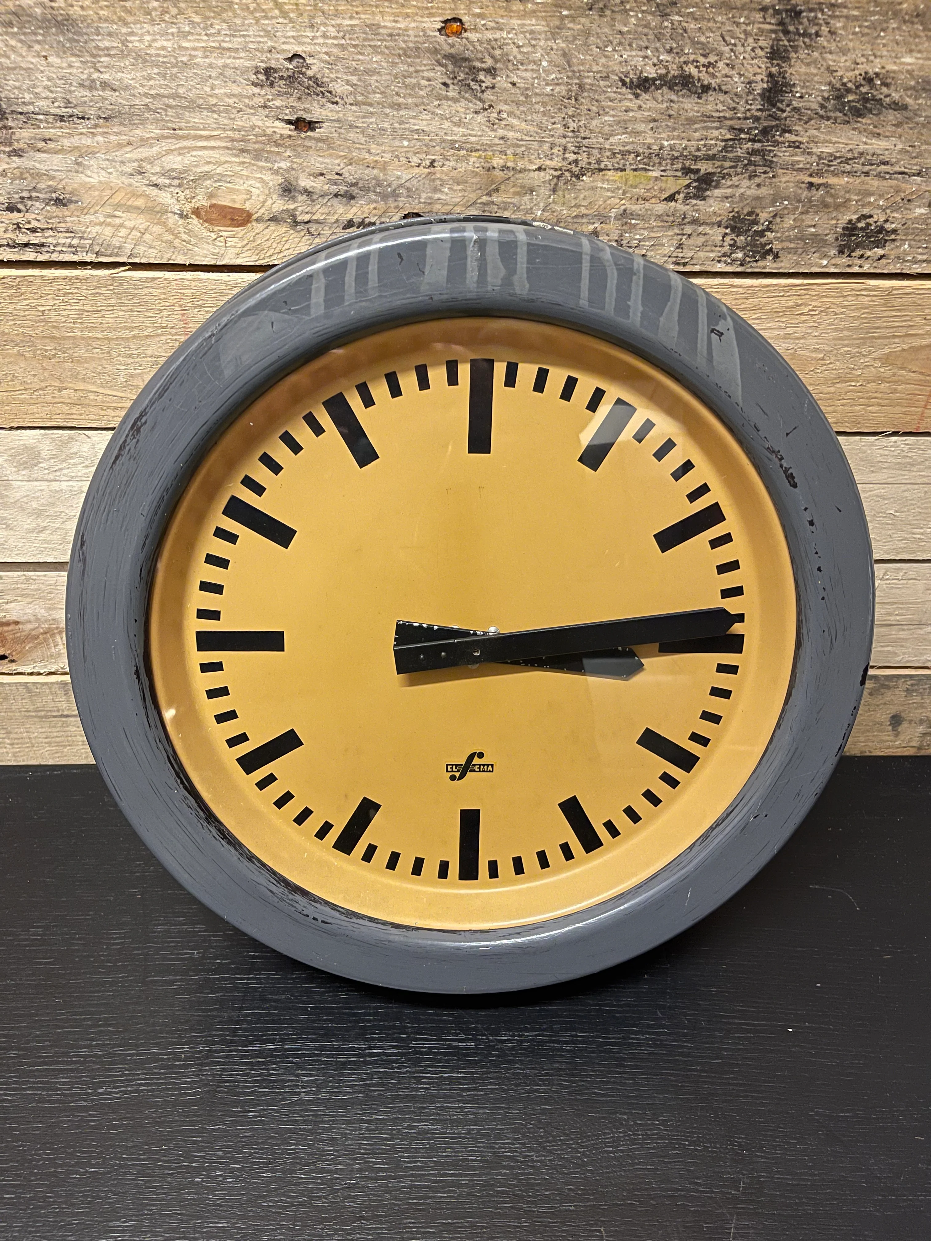Large 1960's East German Industrial Factory Clocks By Elfema - Image 3