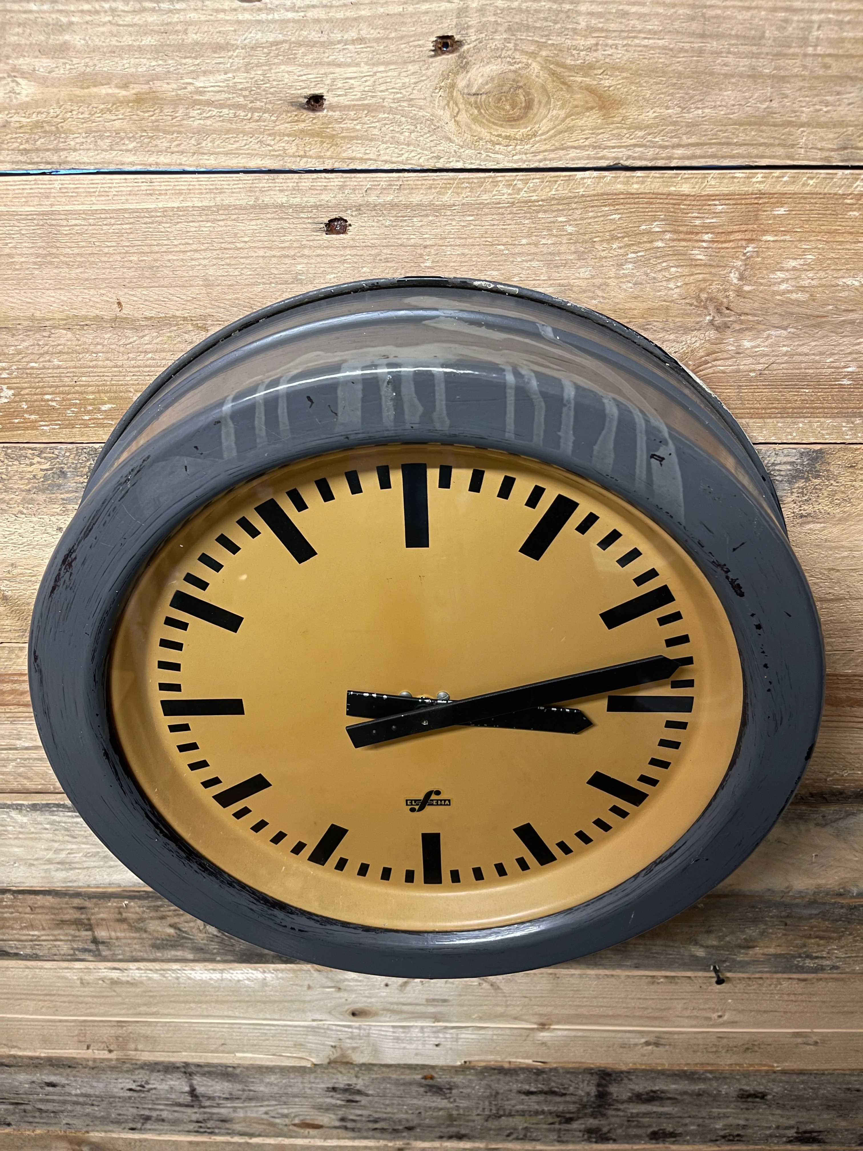 Large 1960's East German Industrial Factory Clocks By Elfema - Image 4