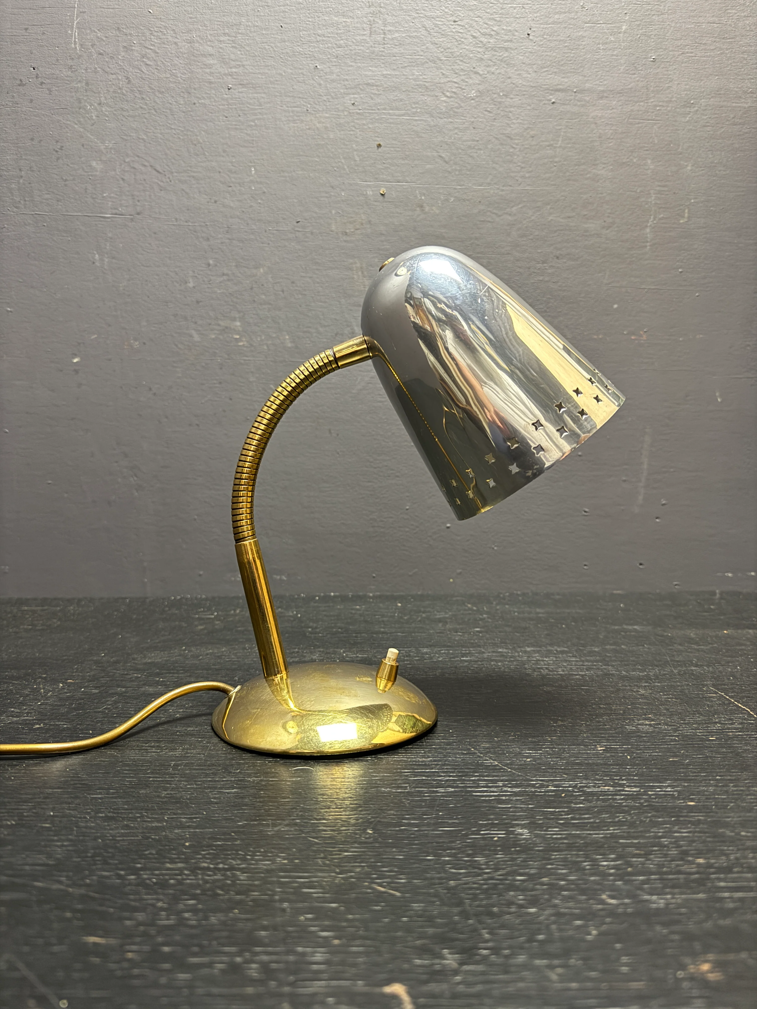 1960s Goose Neck Table Lamp By Mathieu Mategot