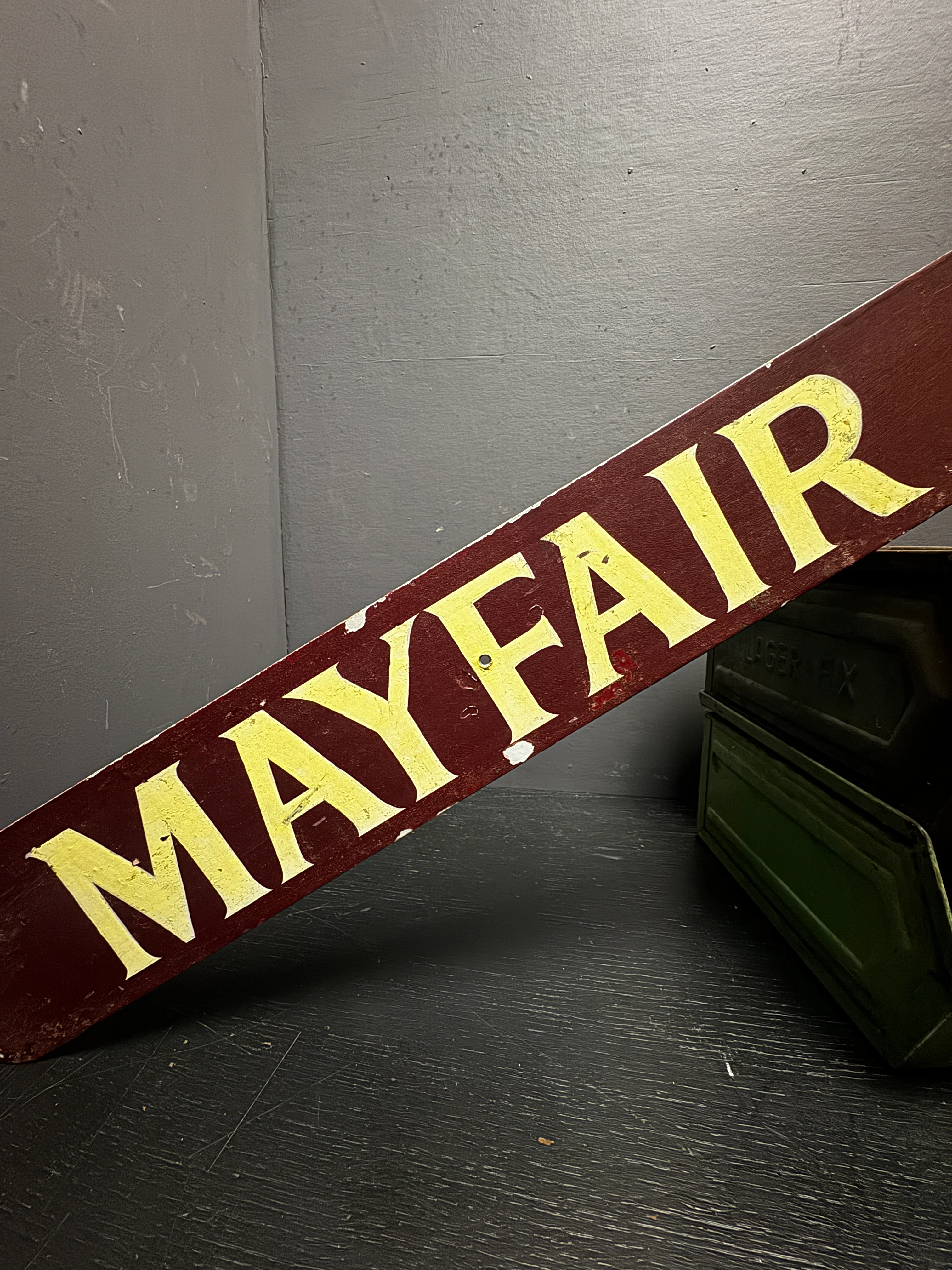 1960s Hand Painted Boat Signs ‘ MAYFAIR ‘ - Image 6