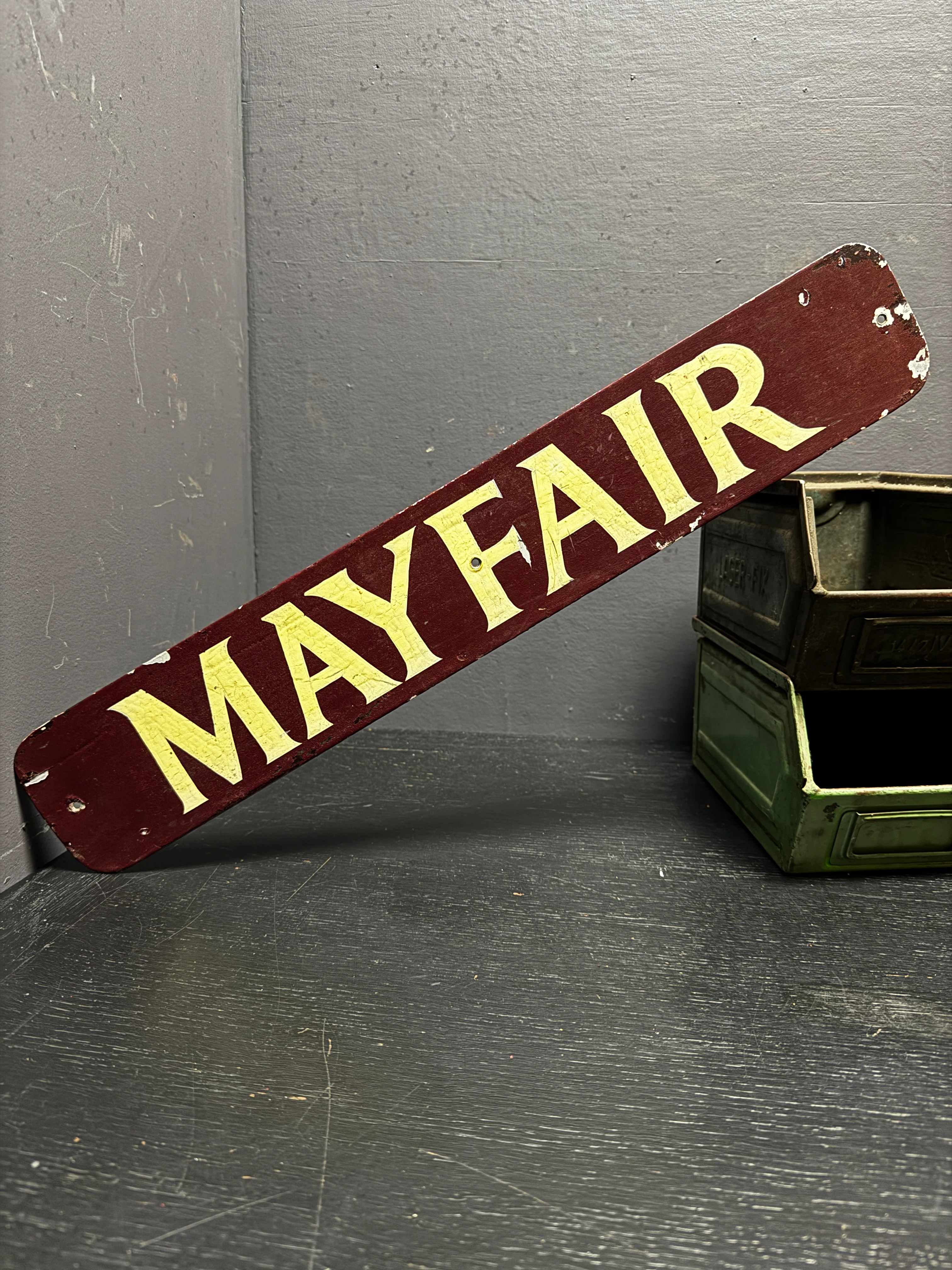 1960s Hand Painted Boat Signs ‘ MAYFAIR ‘ - Image 7