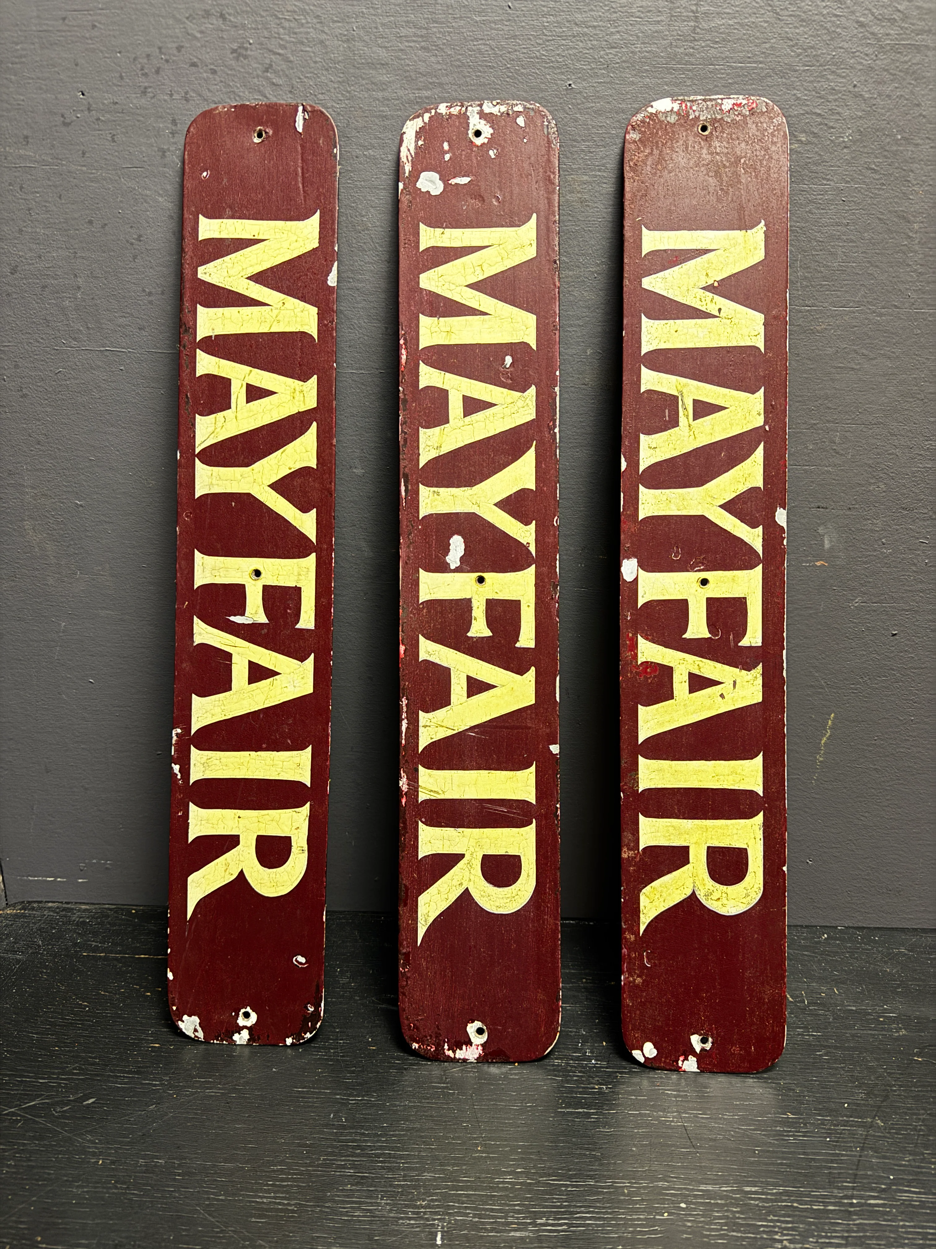 1960s Hand Painted Boat Signs ‘ MAYFAIR ‘ - Image 8