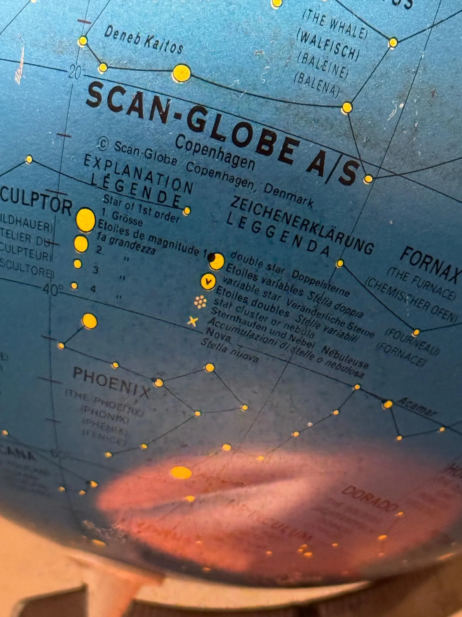 1960s Metal Celestial Table Globe By Scan Globe AS Copenhagen - Image 10