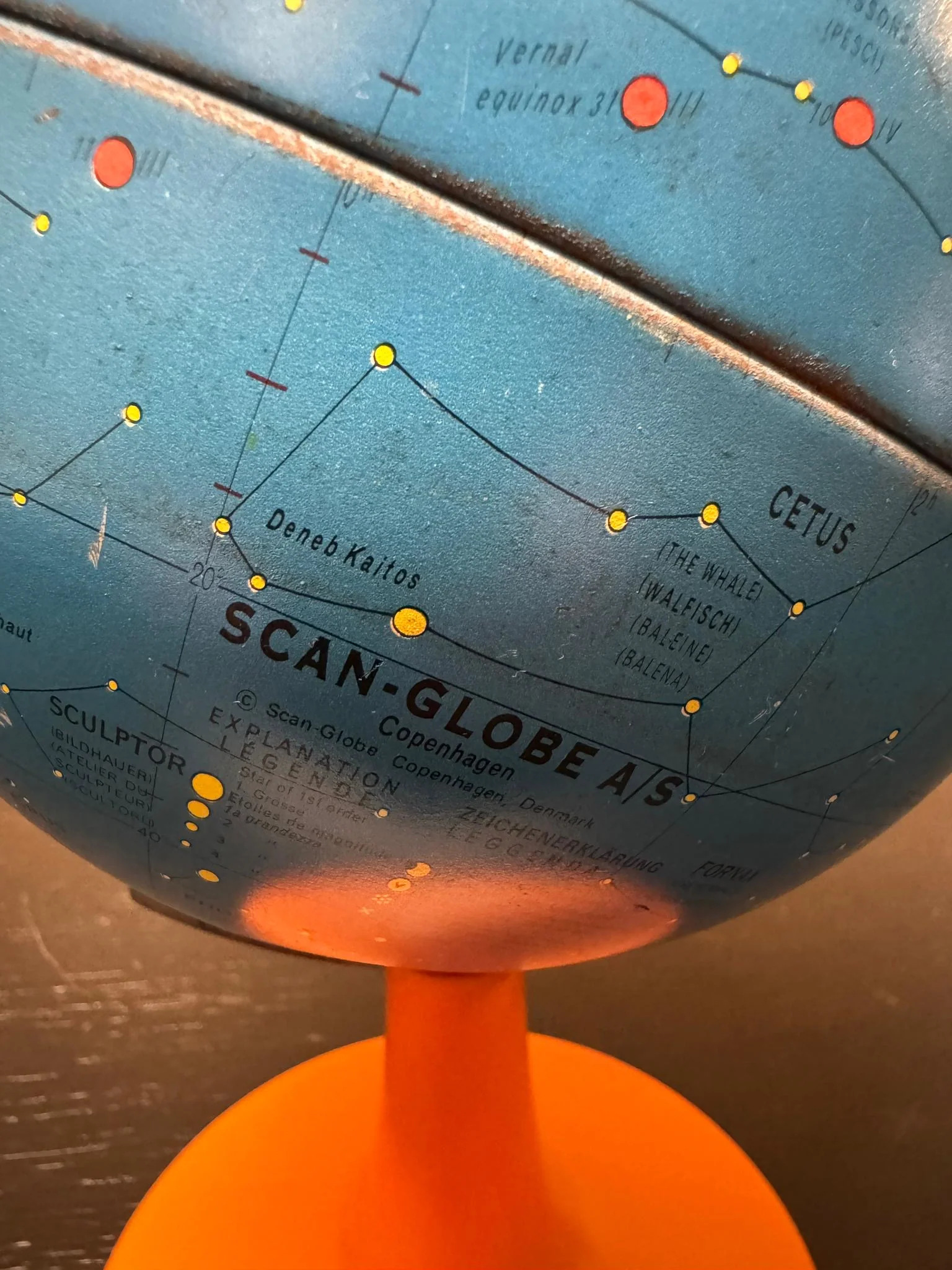 1960s Metal Celestial Table Globe By Scan Globe AS Copenhagen - Image 9