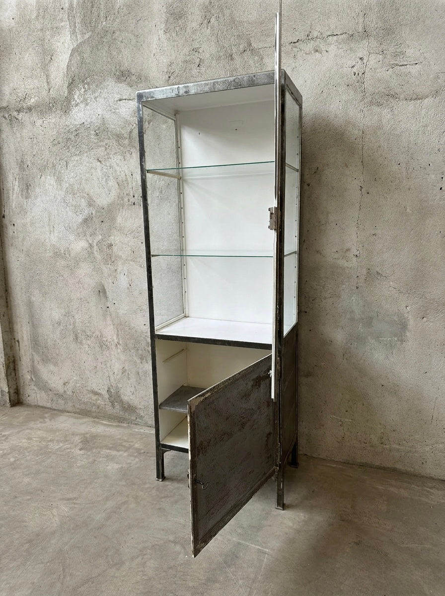 1960s Polish Steel Medical Cabinets - Image 5