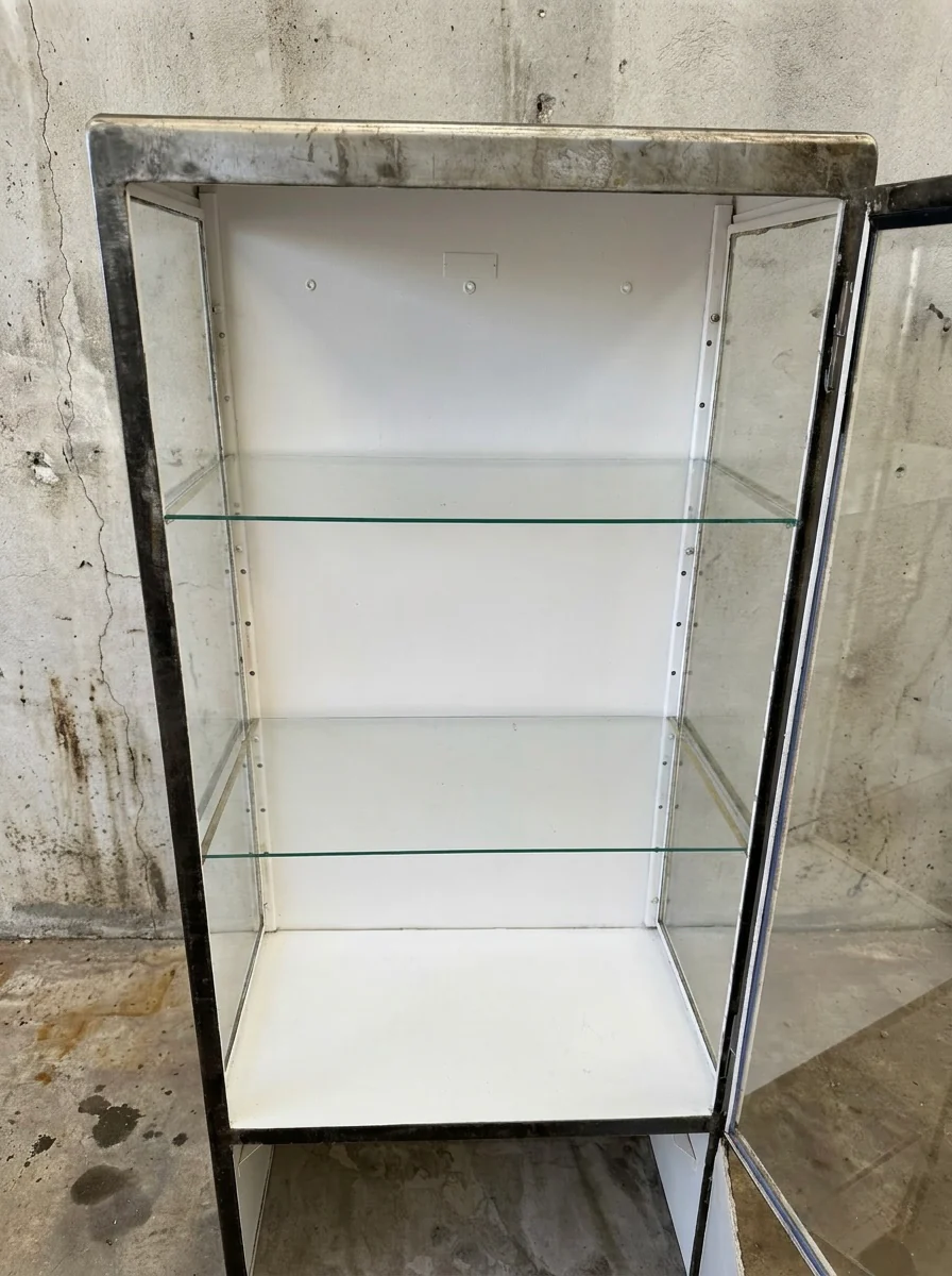 1960s Polish Steel Medical Cabinets - Image 8