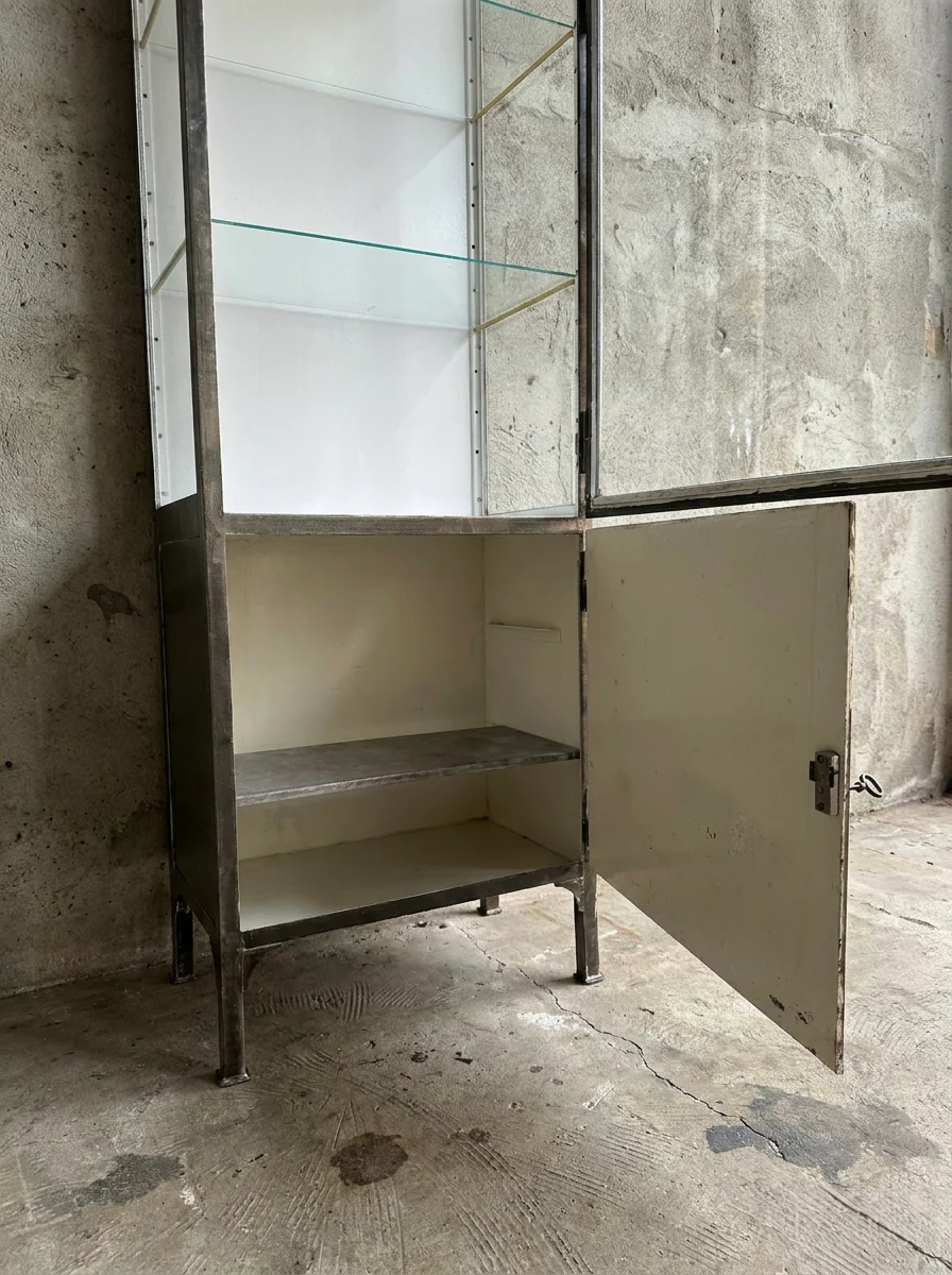 1960s Polish Steel Medical Cabinets - Image 9