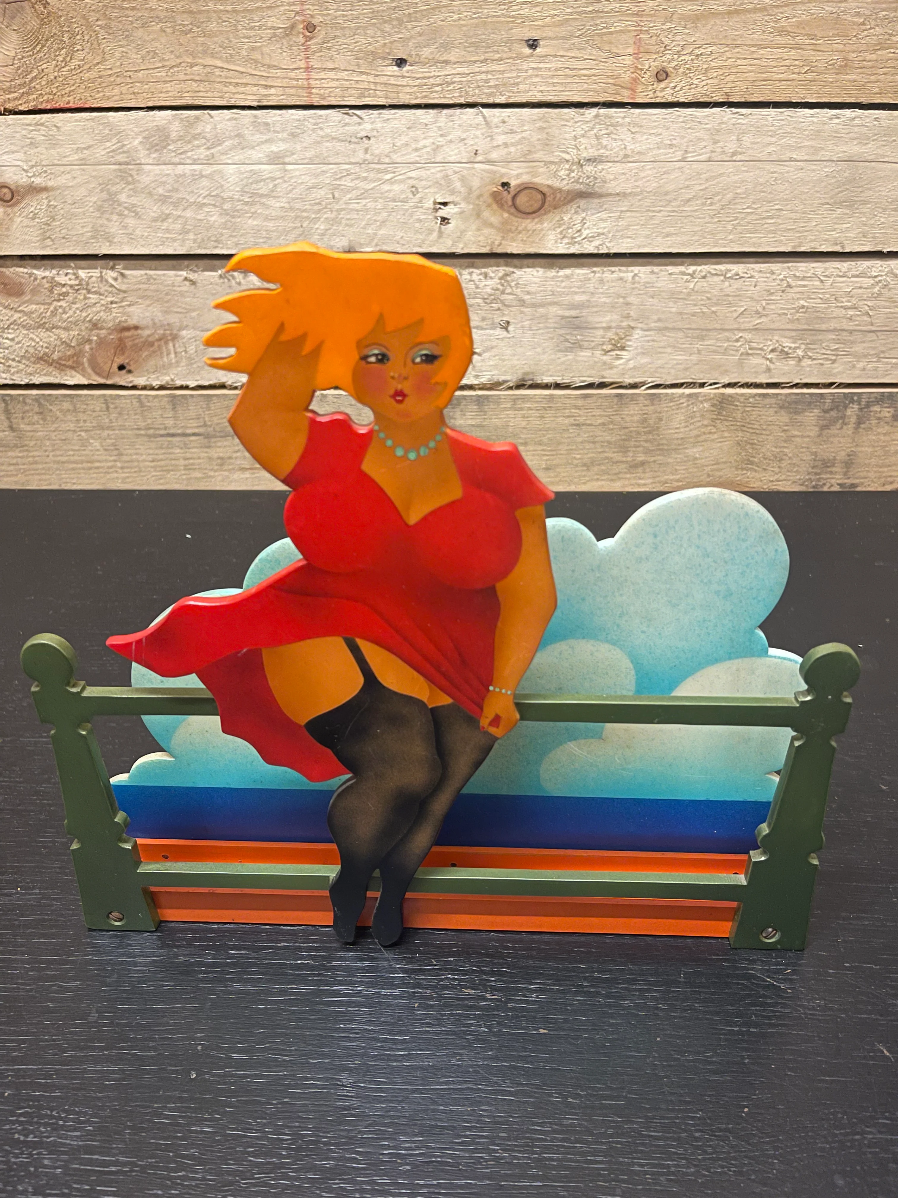 1960s Saucy Seaside Postcards Art Letter / Desk Tidy - Image 3