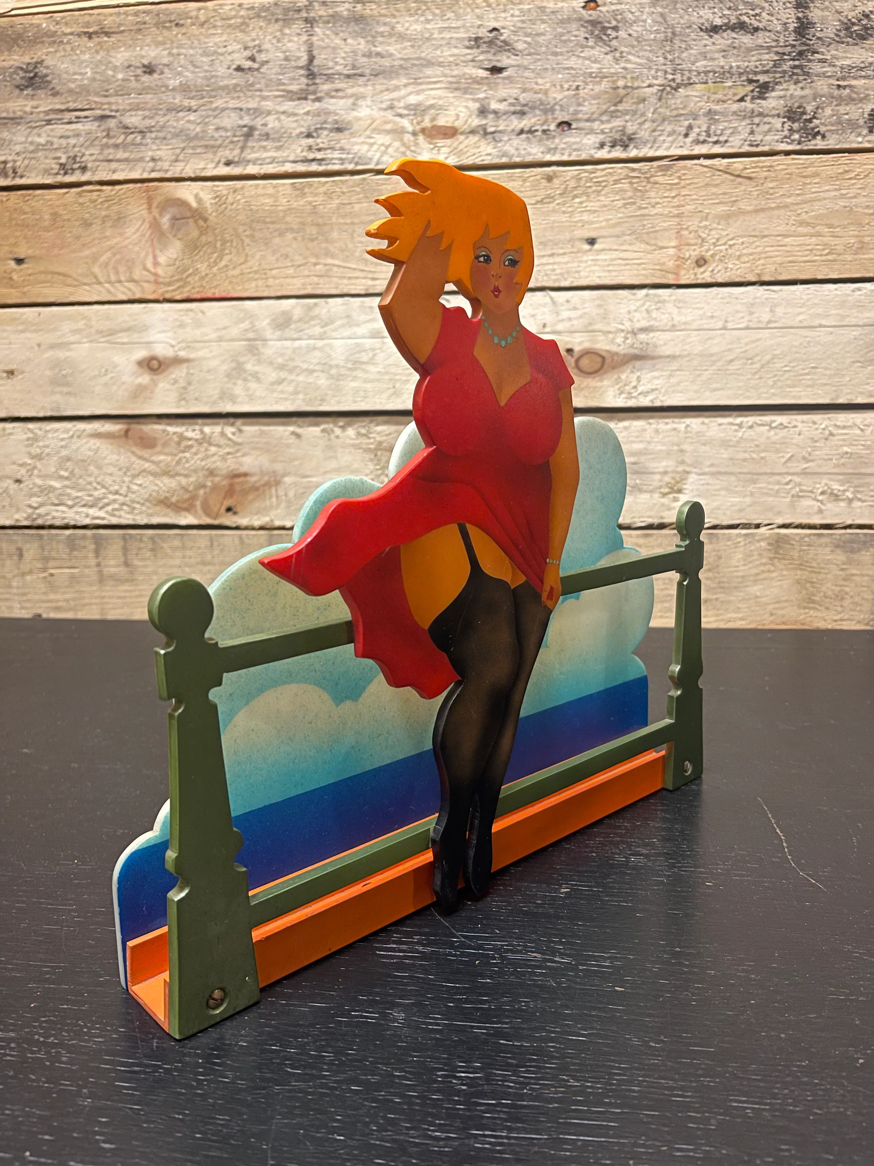 1960s Saucy Seaside Postcards Art Letter / Desk Tidy - Image 4