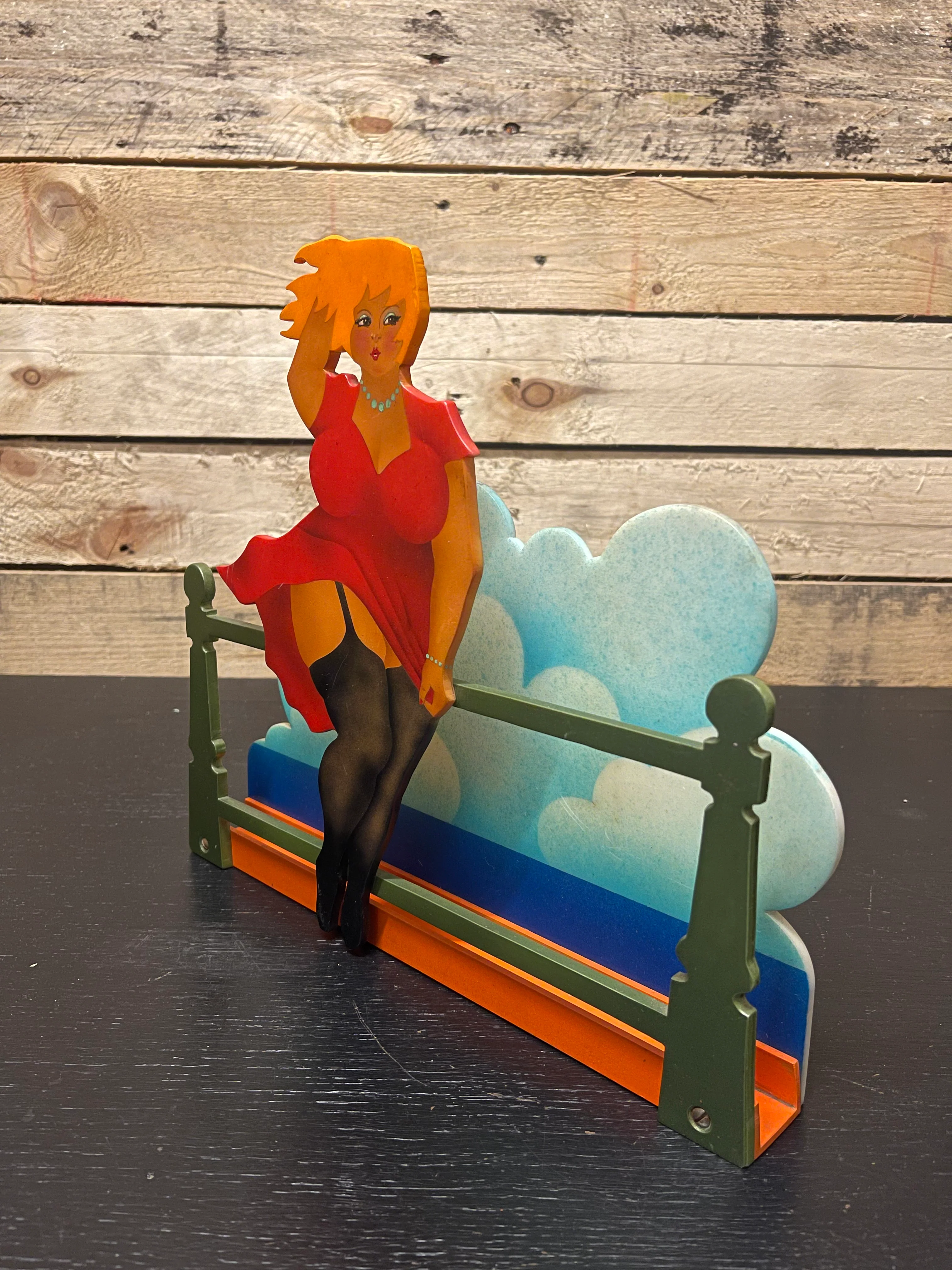 1960s Saucy Seaside Postcards Art Letter / Desk Tidy - Image 5