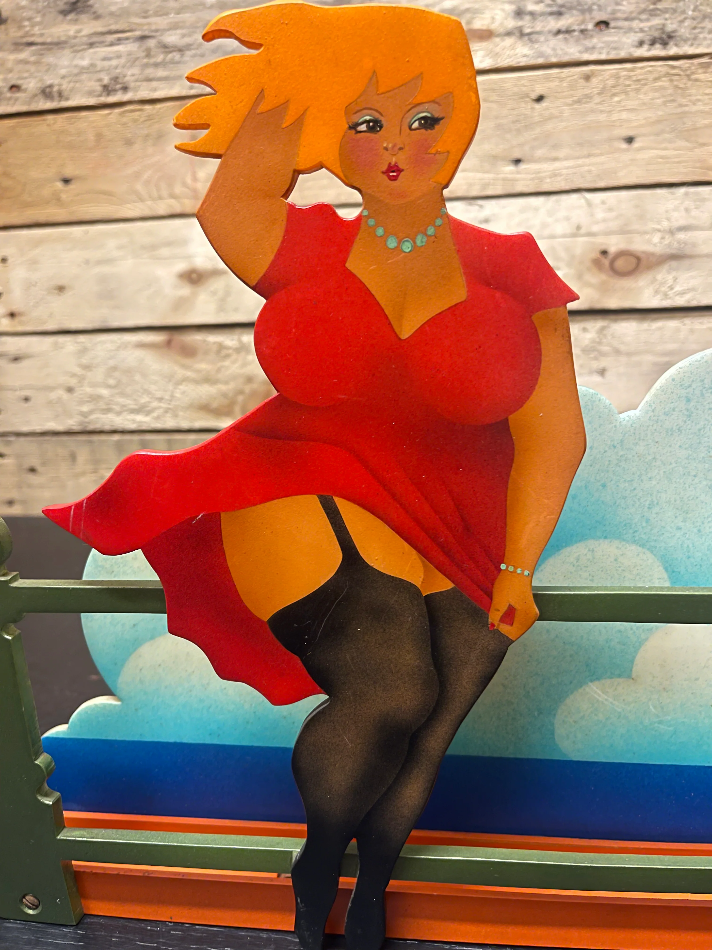 1960s Saucy Seaside Postcards Art Letter / Desk Tidy - Image 6
