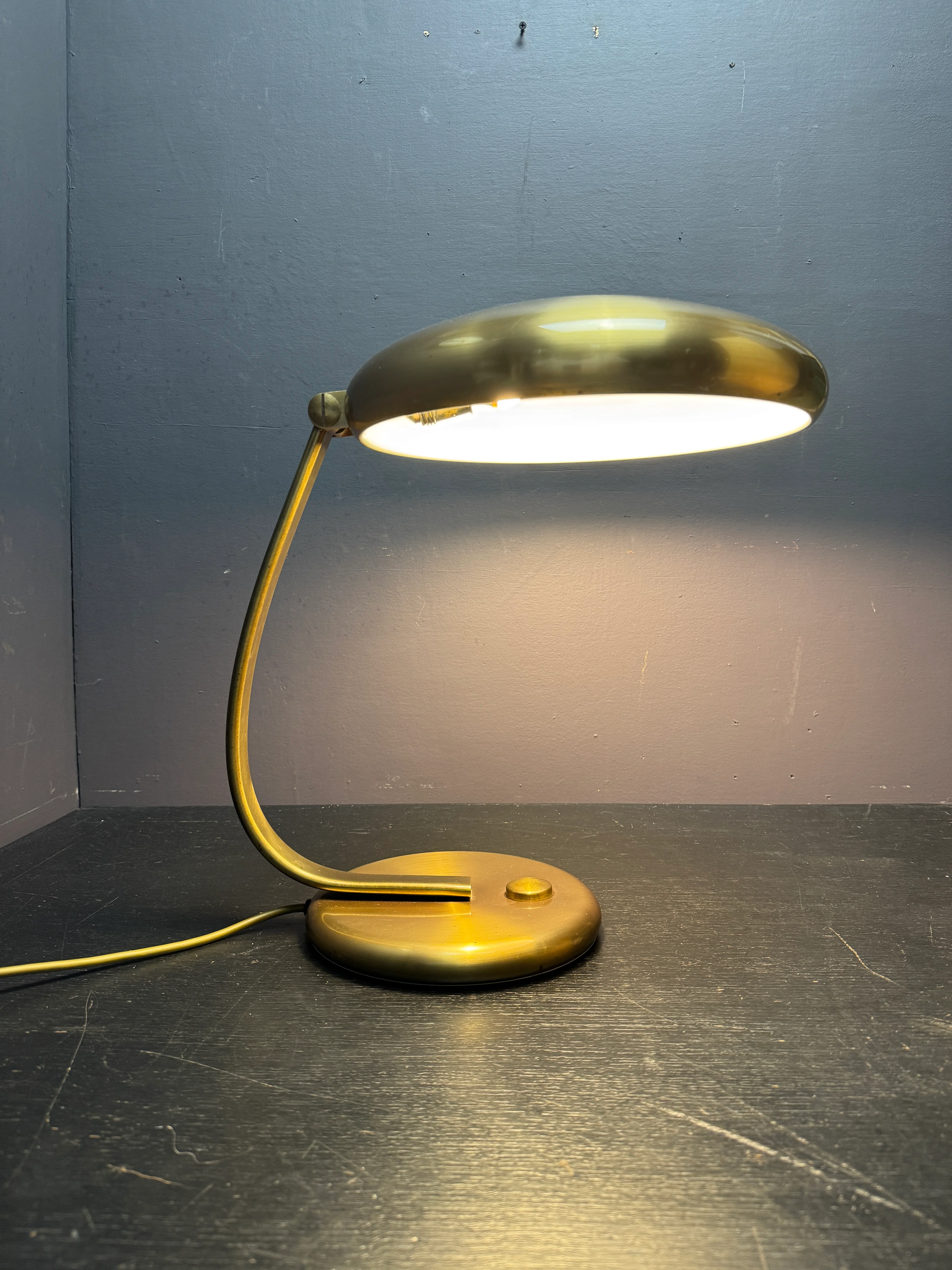 1960s Brass Table Lamp By Heinz F W Stahl For Hillebrand Lighting - Image 2