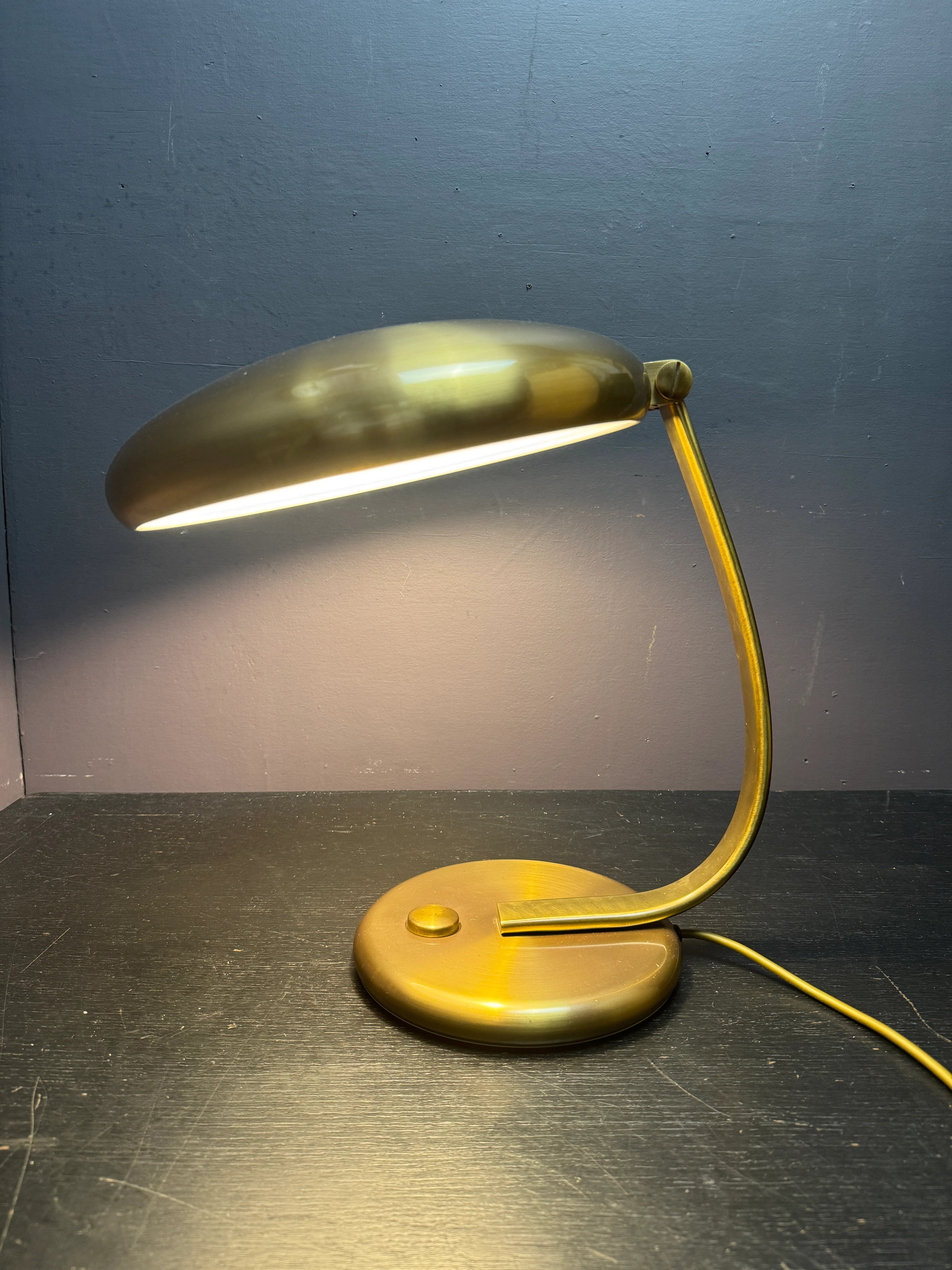1960s Brass Table Lamp By Heinz F W Stahl For Hillebrand Lighting - Image 8