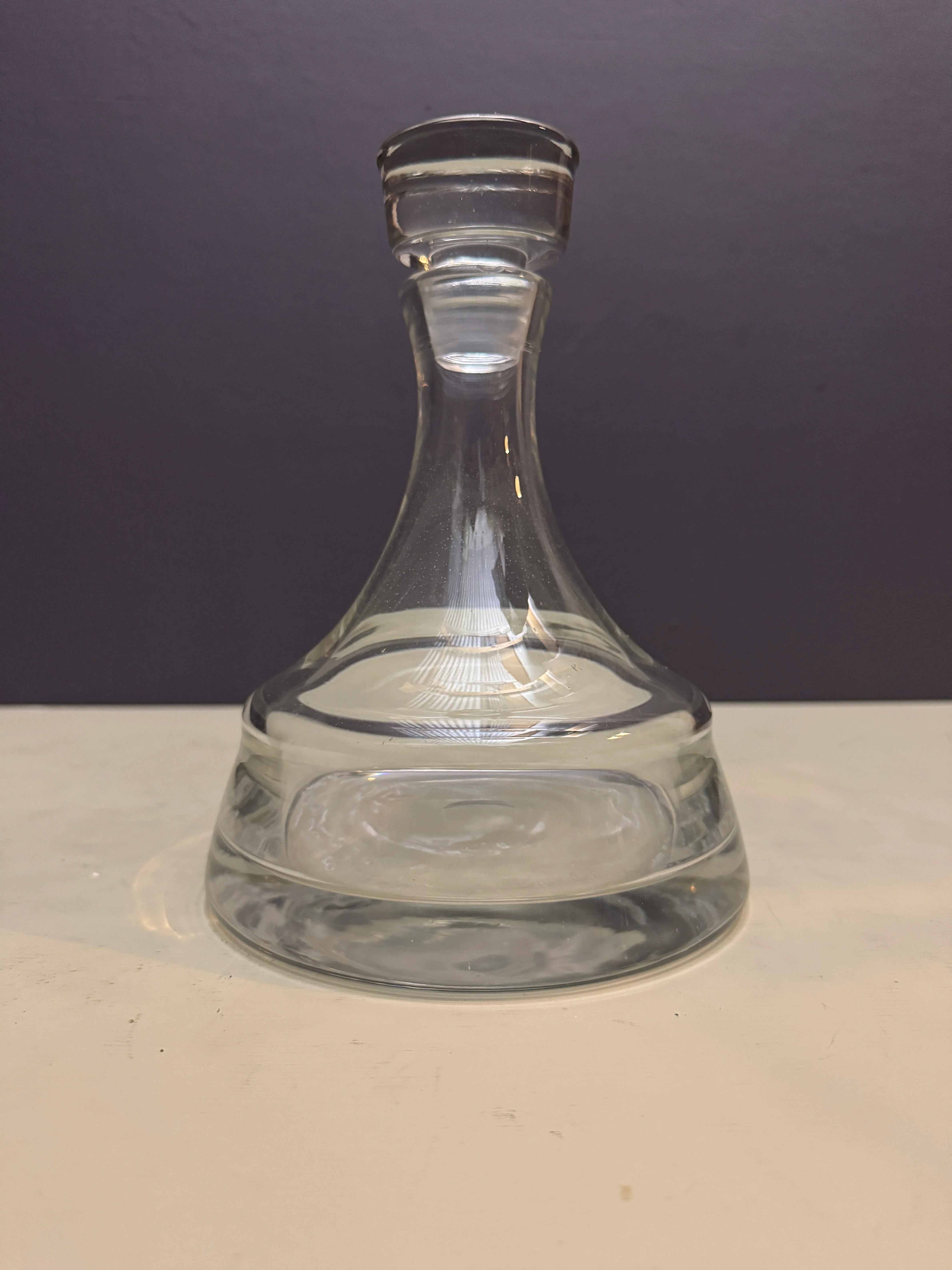1970s / 80s Chunky Crystal Whiskey Decanter By Wedgewood