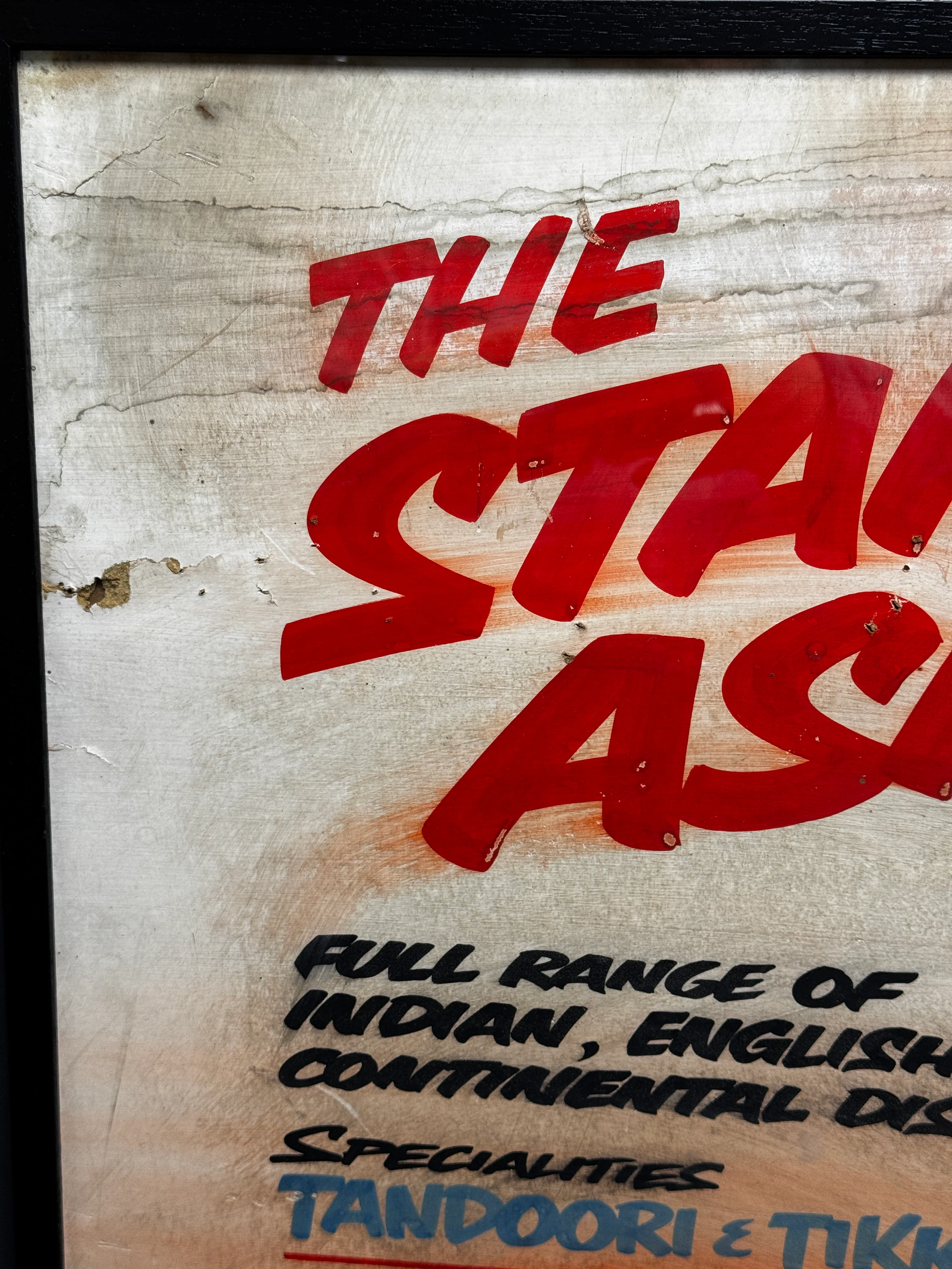 1960s - 70s Hand Painted ‘ The Star Of Asia ‘ Shop Sign - Image 6