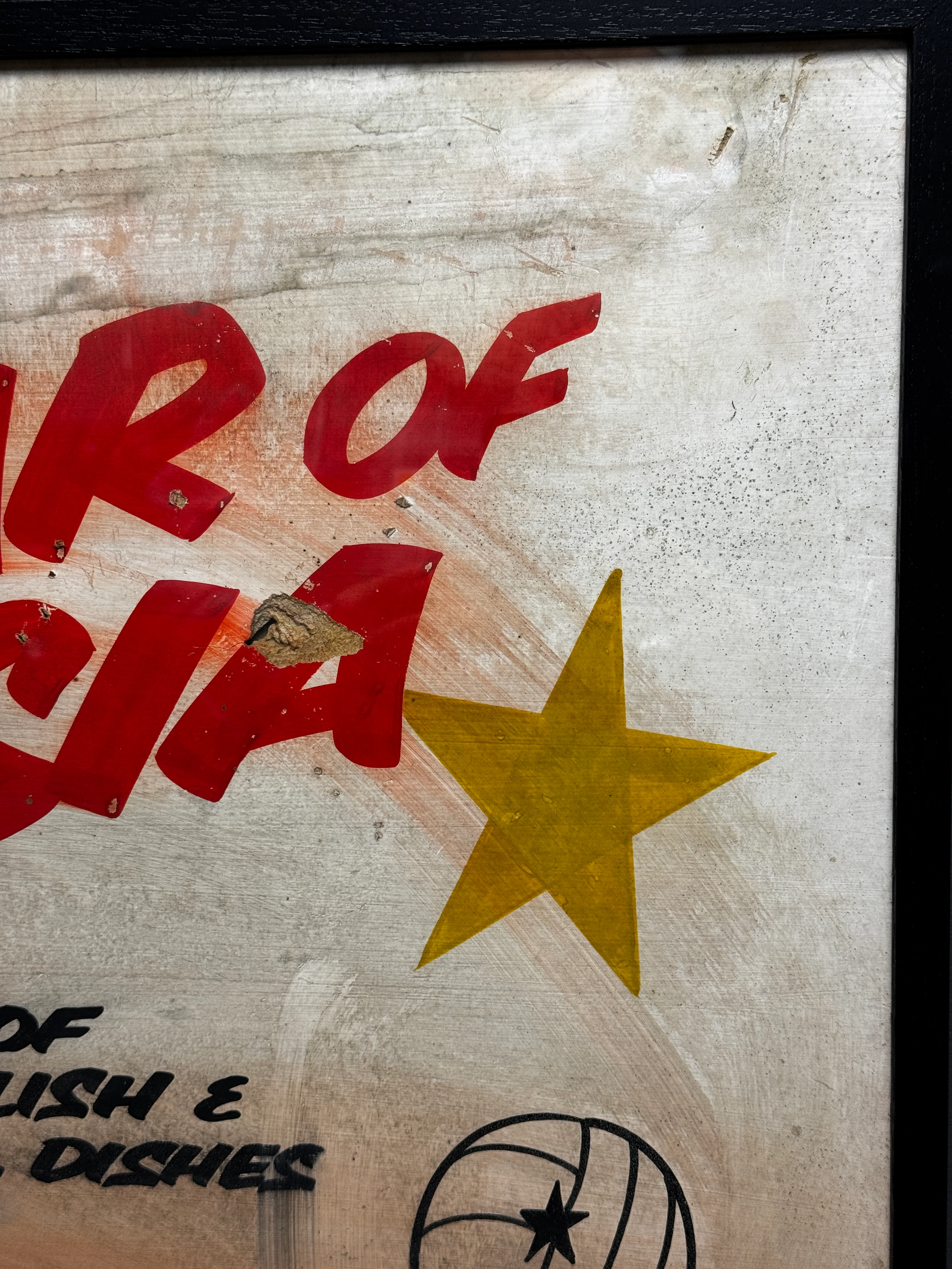 1960s - 70s Hand Painted ‘ The Star Of Asia ‘ Shop Sign - Image 7