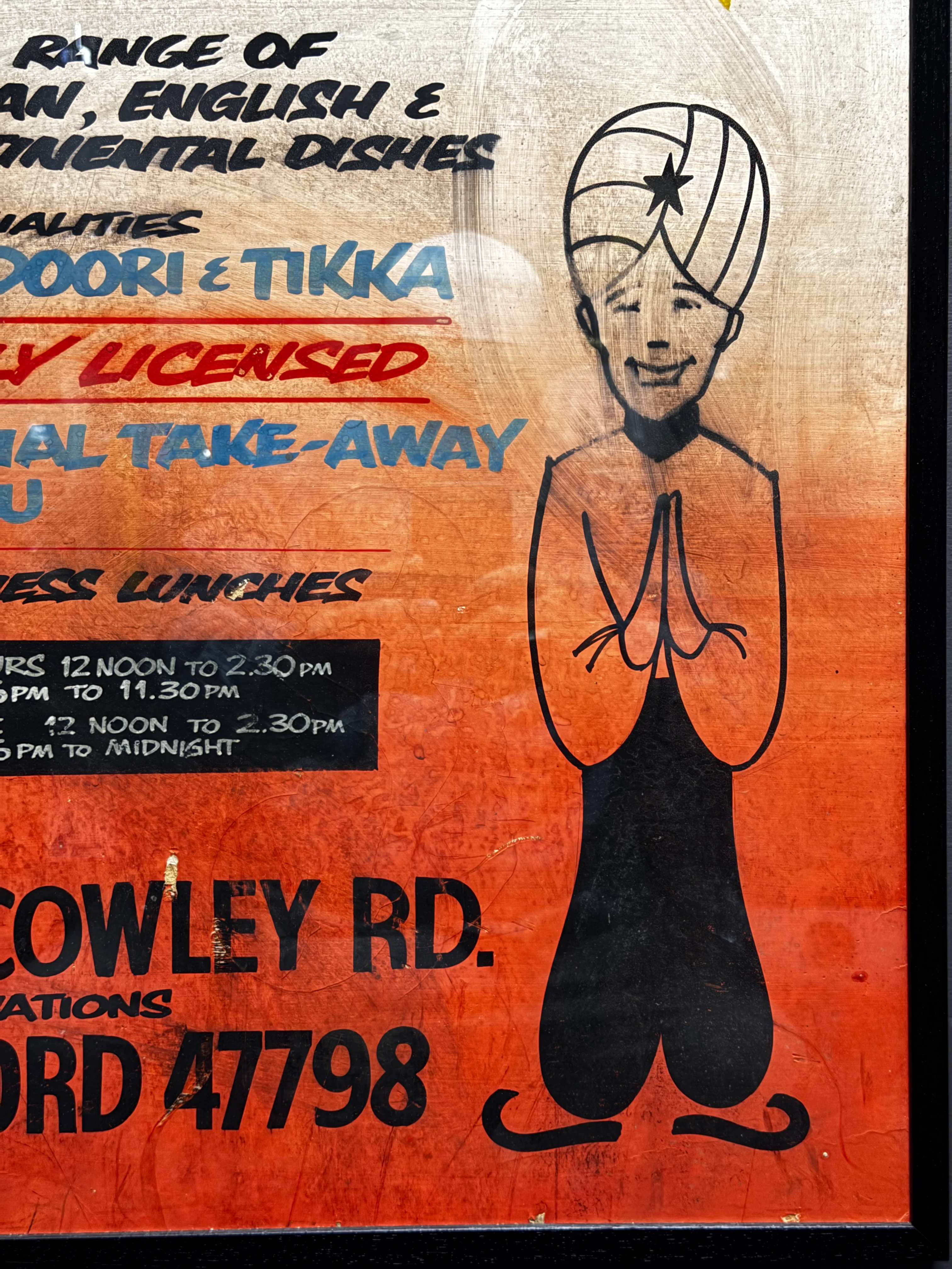 1960s - 70s Hand Painted ‘ The Star Of Asia ‘ Shop Sign - Image 9