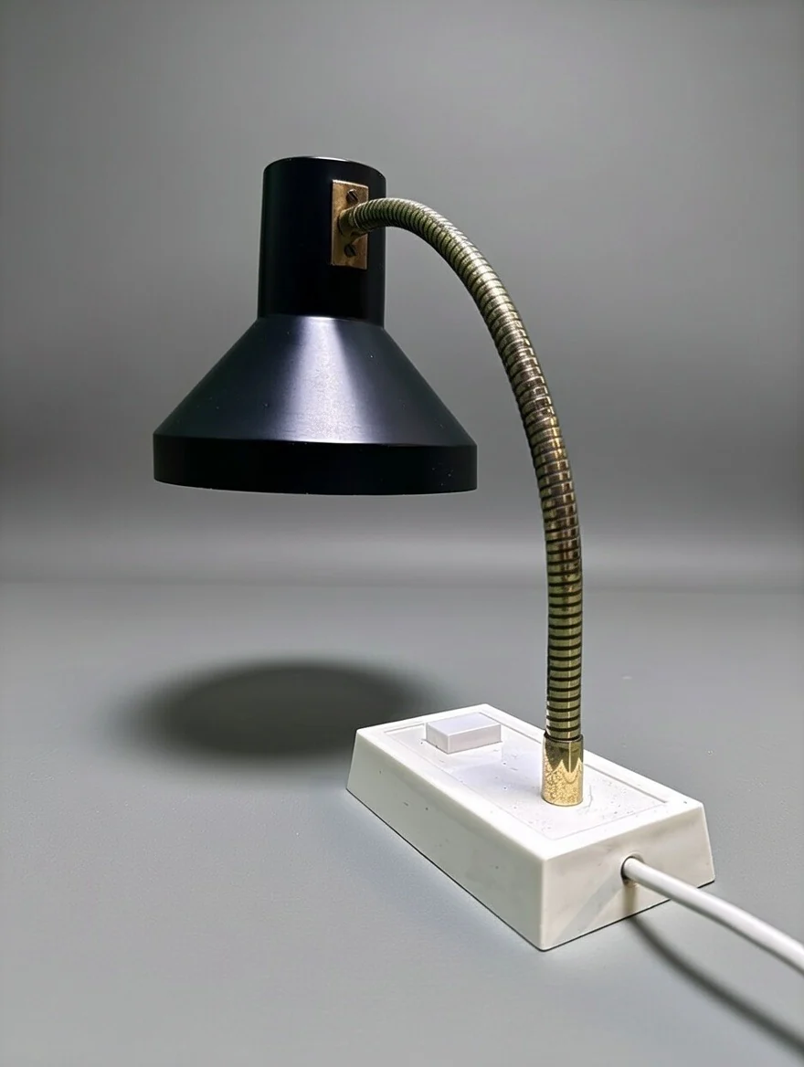 1970s German Retro Gooseneck Table Lamp - Image 4
