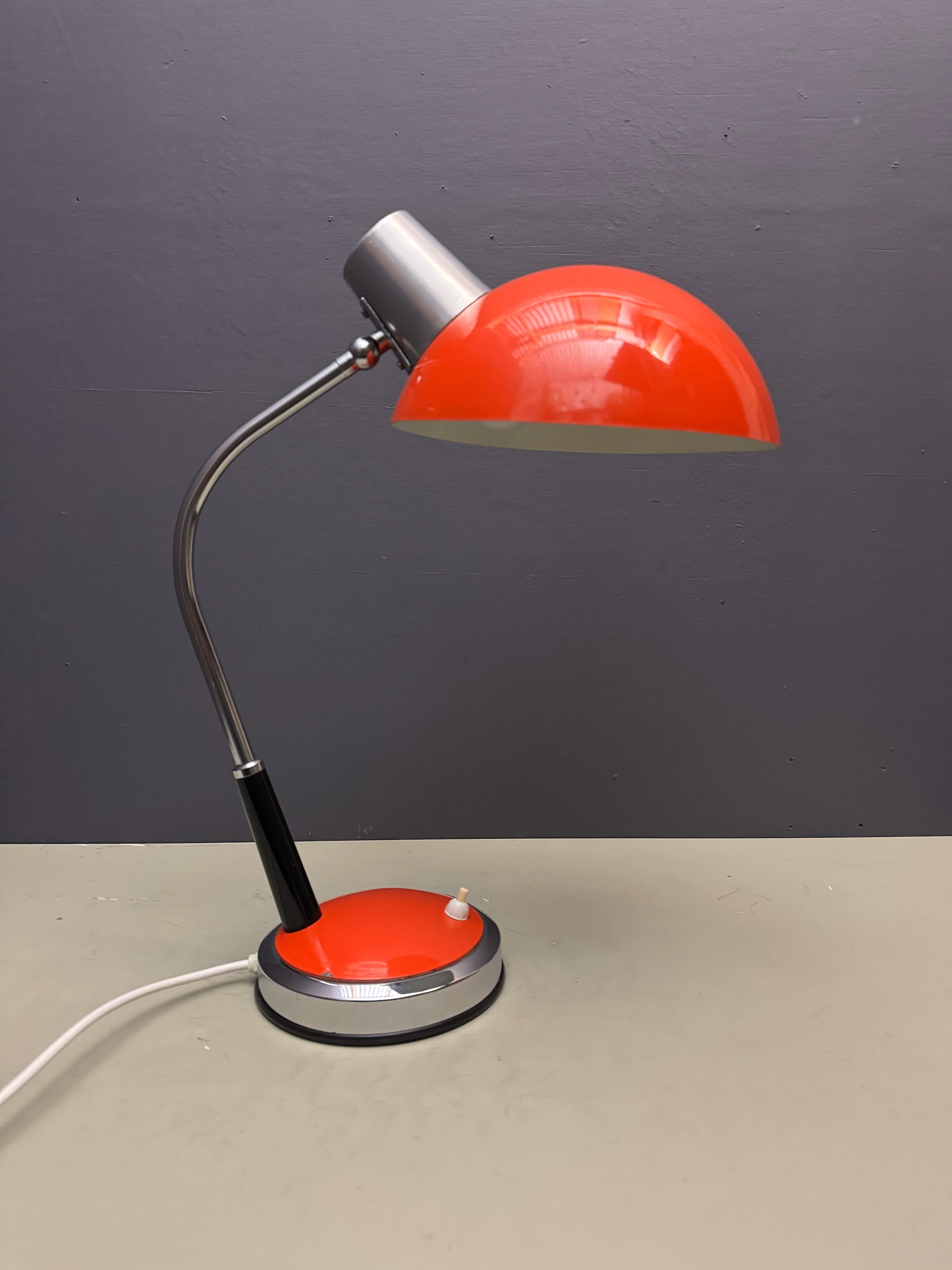 1970s German Retro Orange Table Lamp