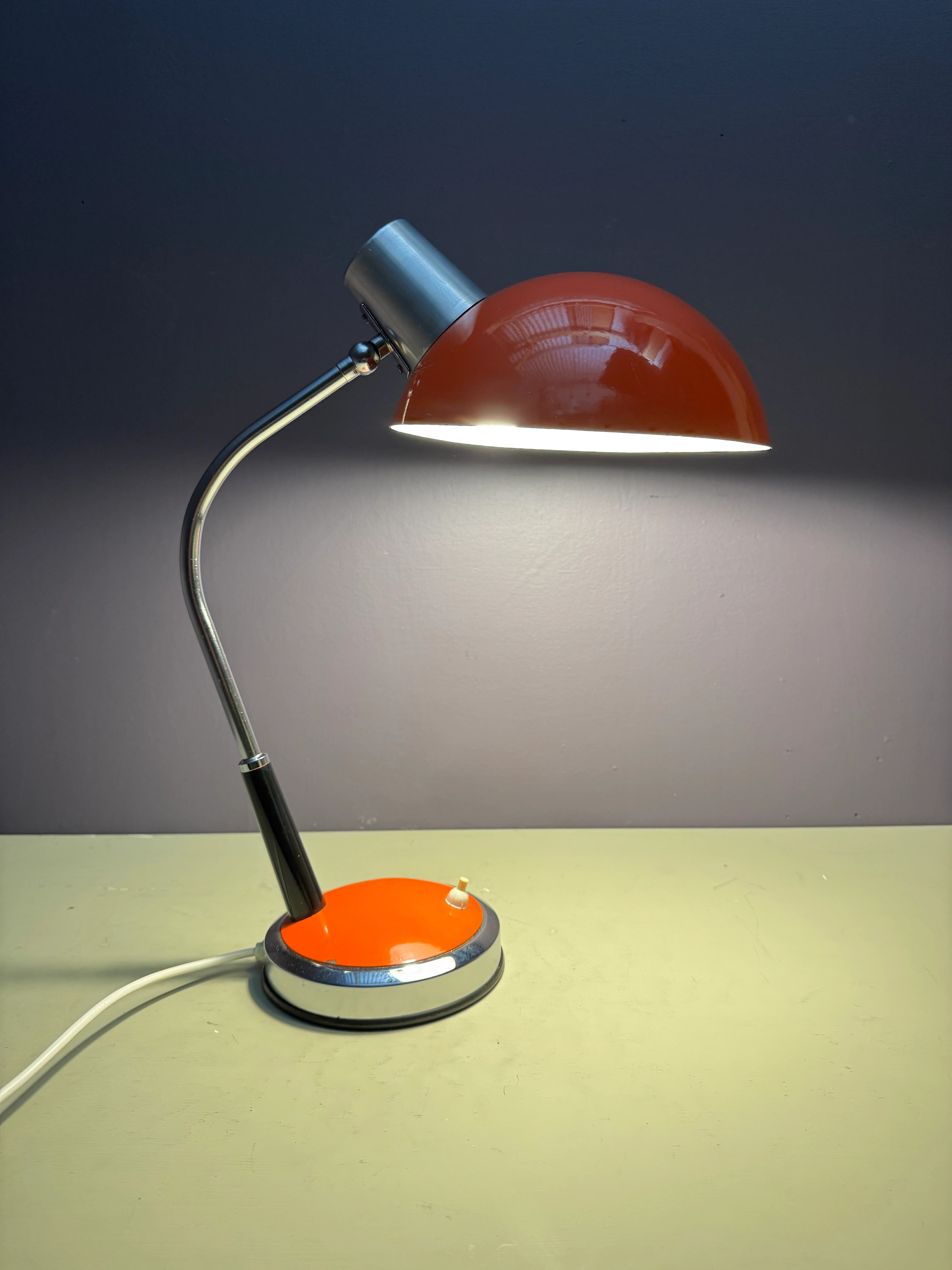 1970s German Retro Orange Table Lamp - Image 2