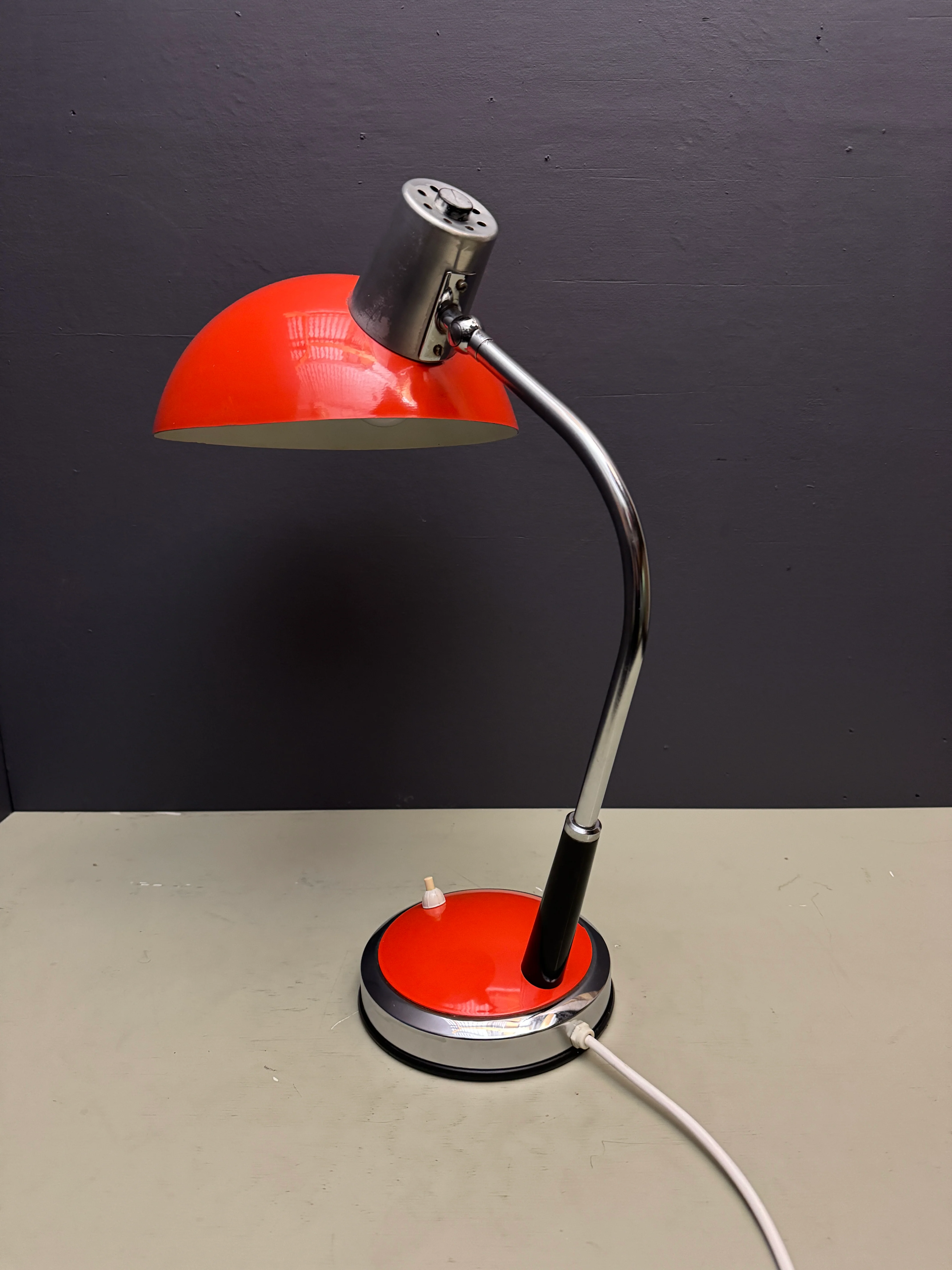 1970s German Retro Orange Table Lamp - Image 4