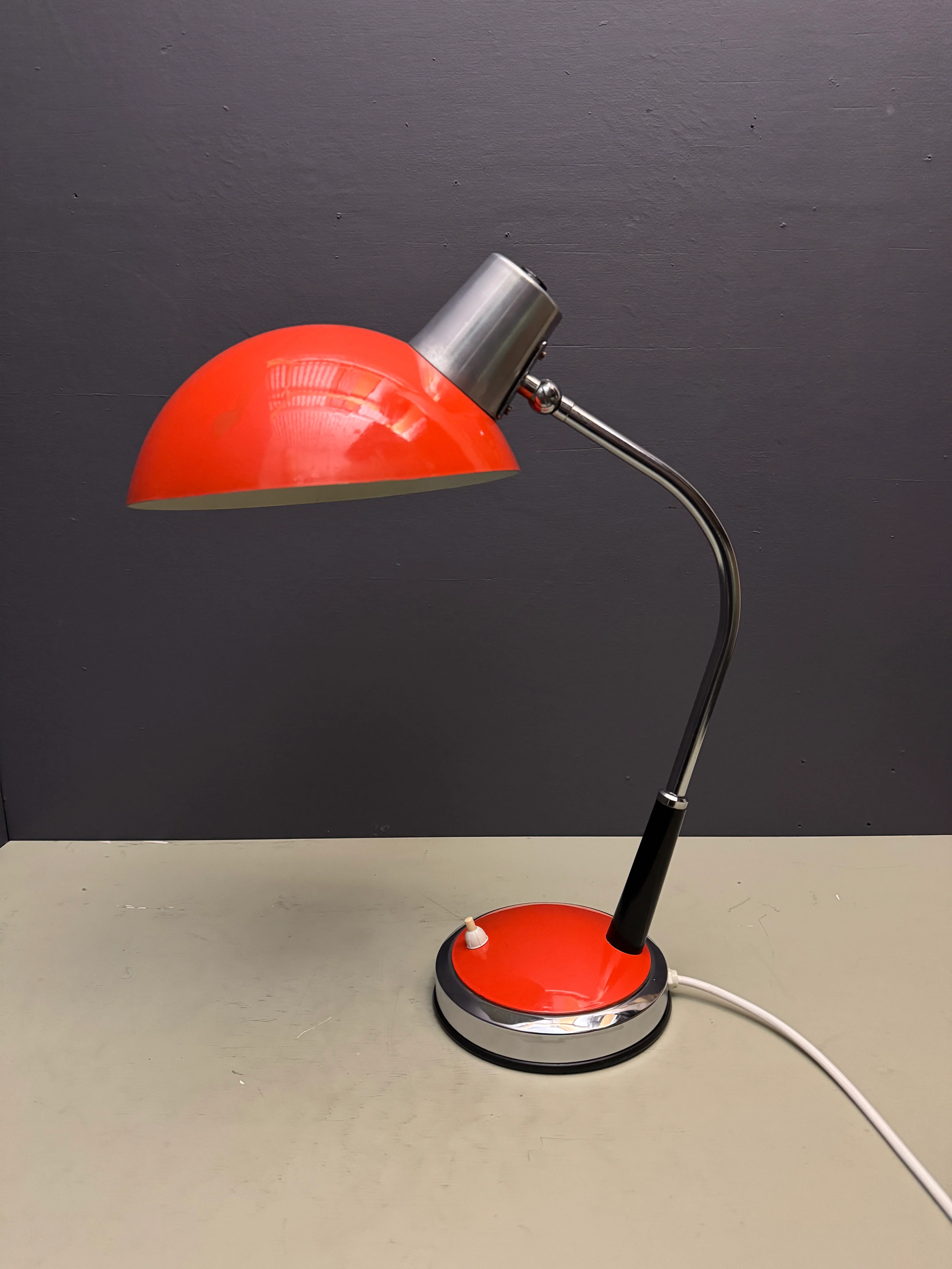 1970s German Retro Orange Table Lamp - Image 5