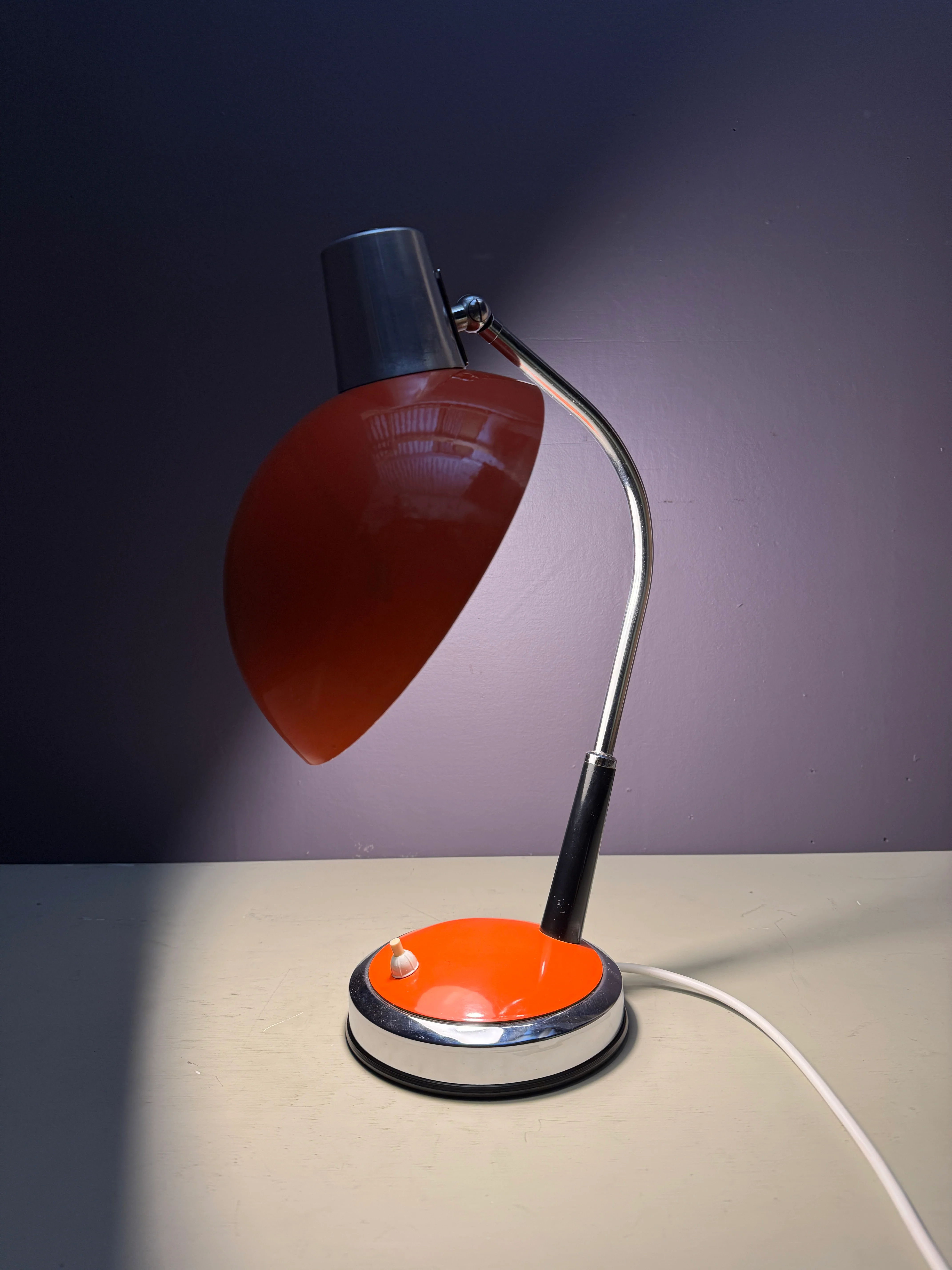 1970s German Retro Orange Table Lamp - Image 6