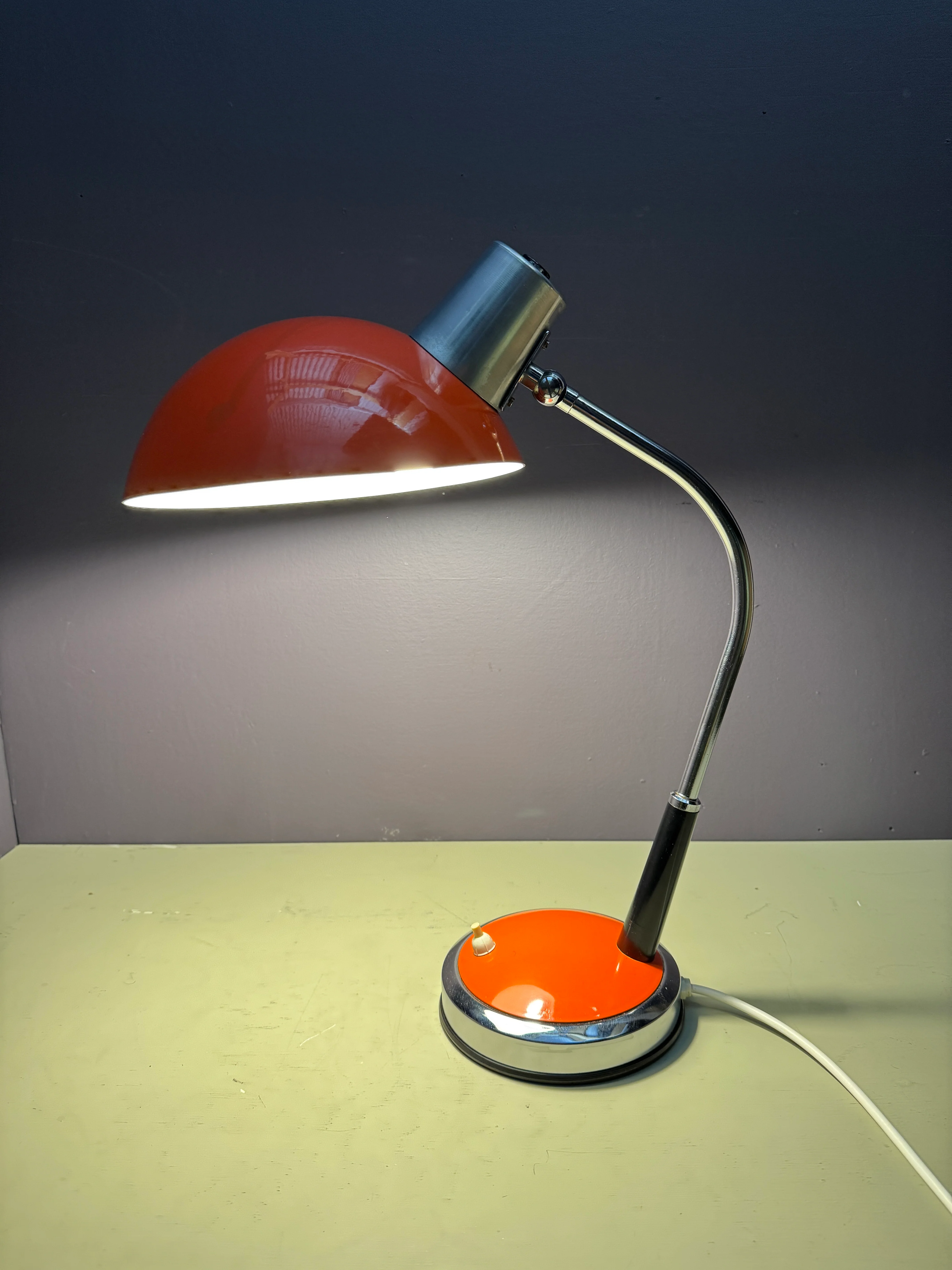 1970s German Retro Orange Table Lamp - Image 7