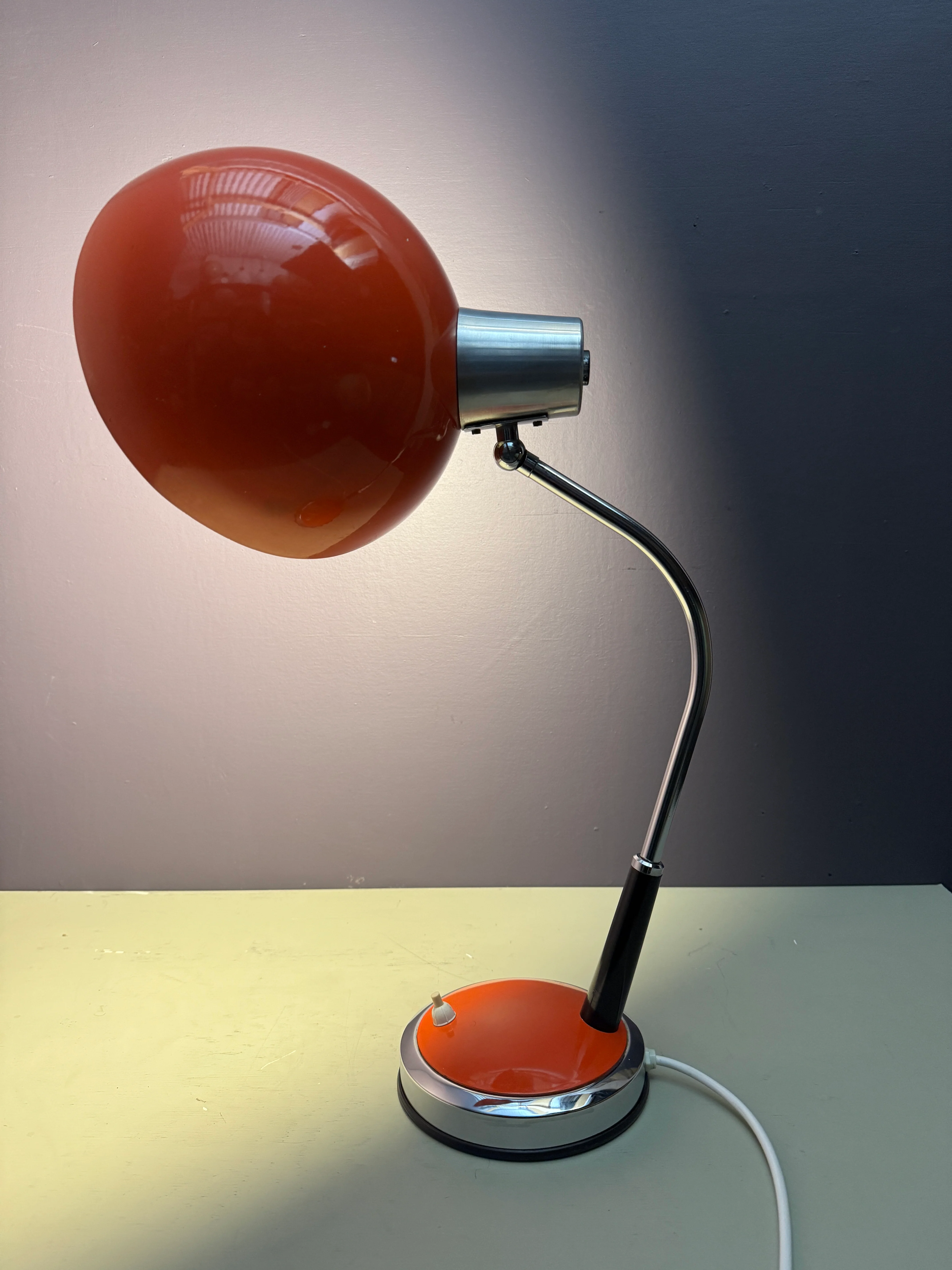 1970s German Retro Orange Table Lamp - Image 8