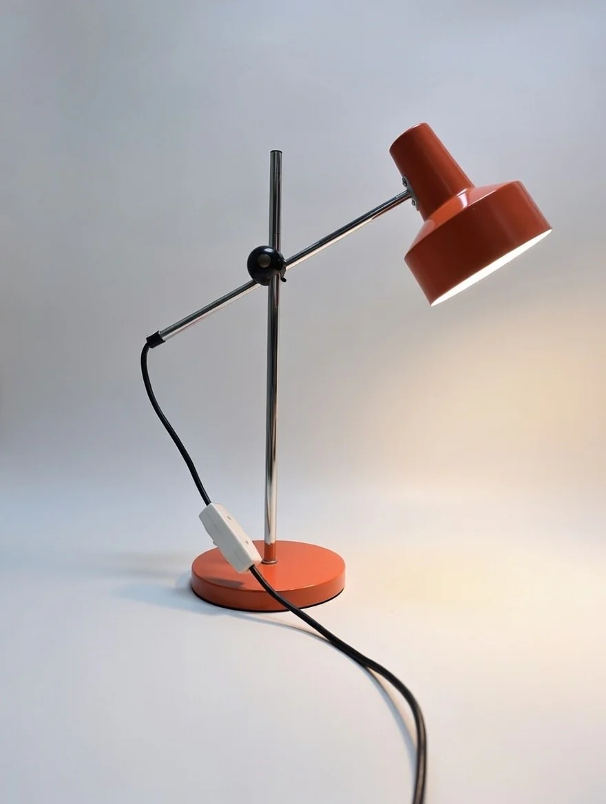 1970s German Retro Orange Table Lamp - Image 2