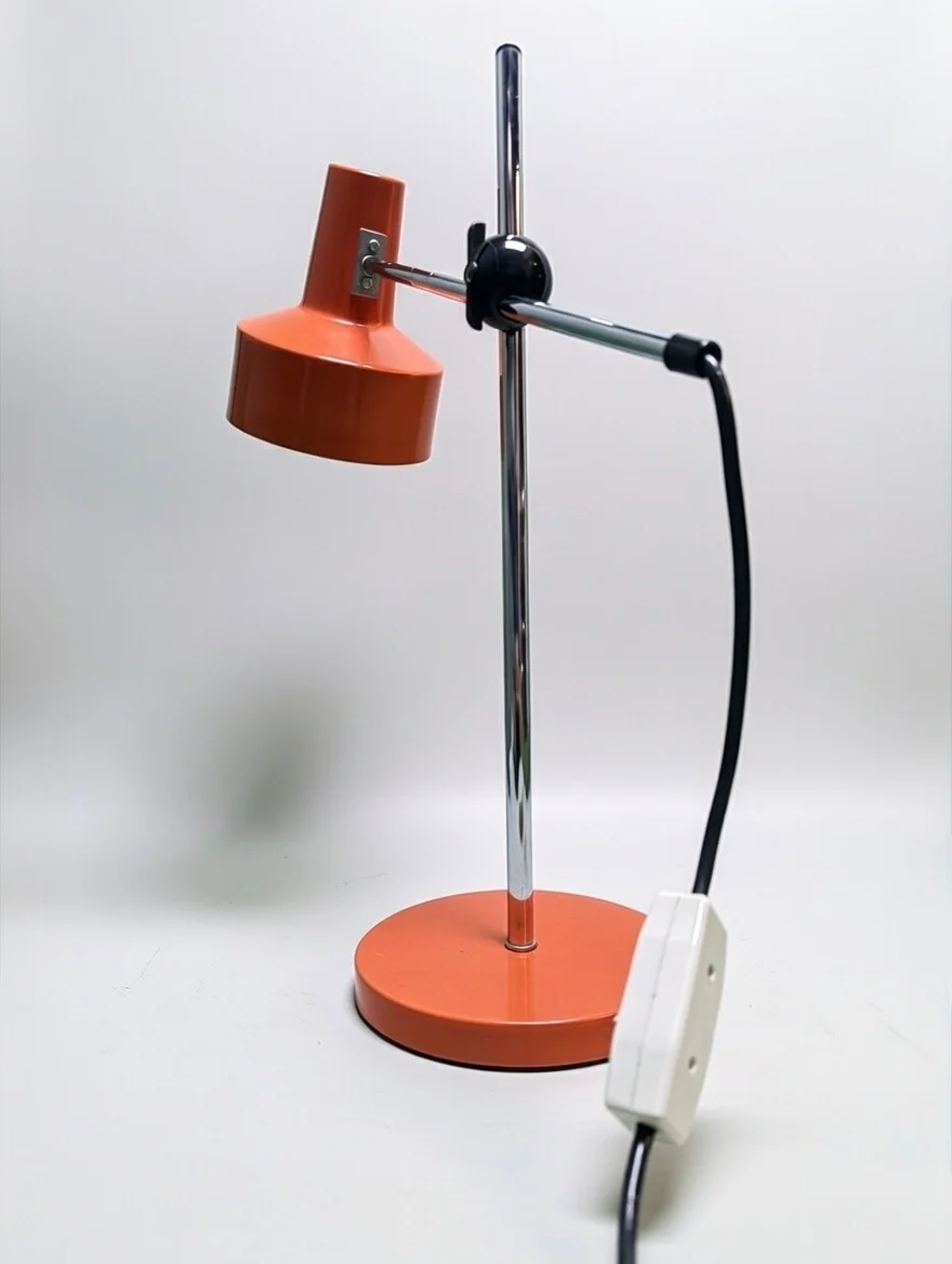 1970s German Retro Orange Table Lamp - Image 4