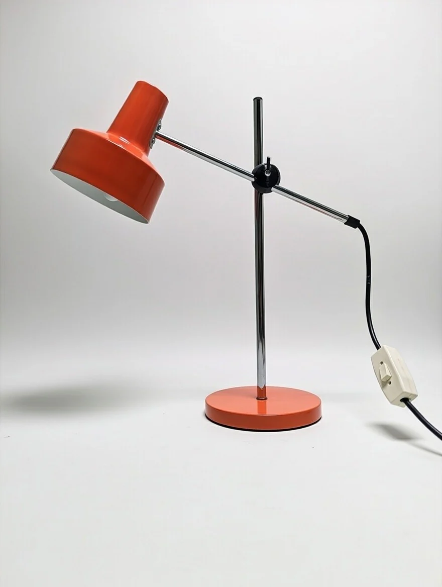 1970s German Retro Orange Table Lamp - Image 5