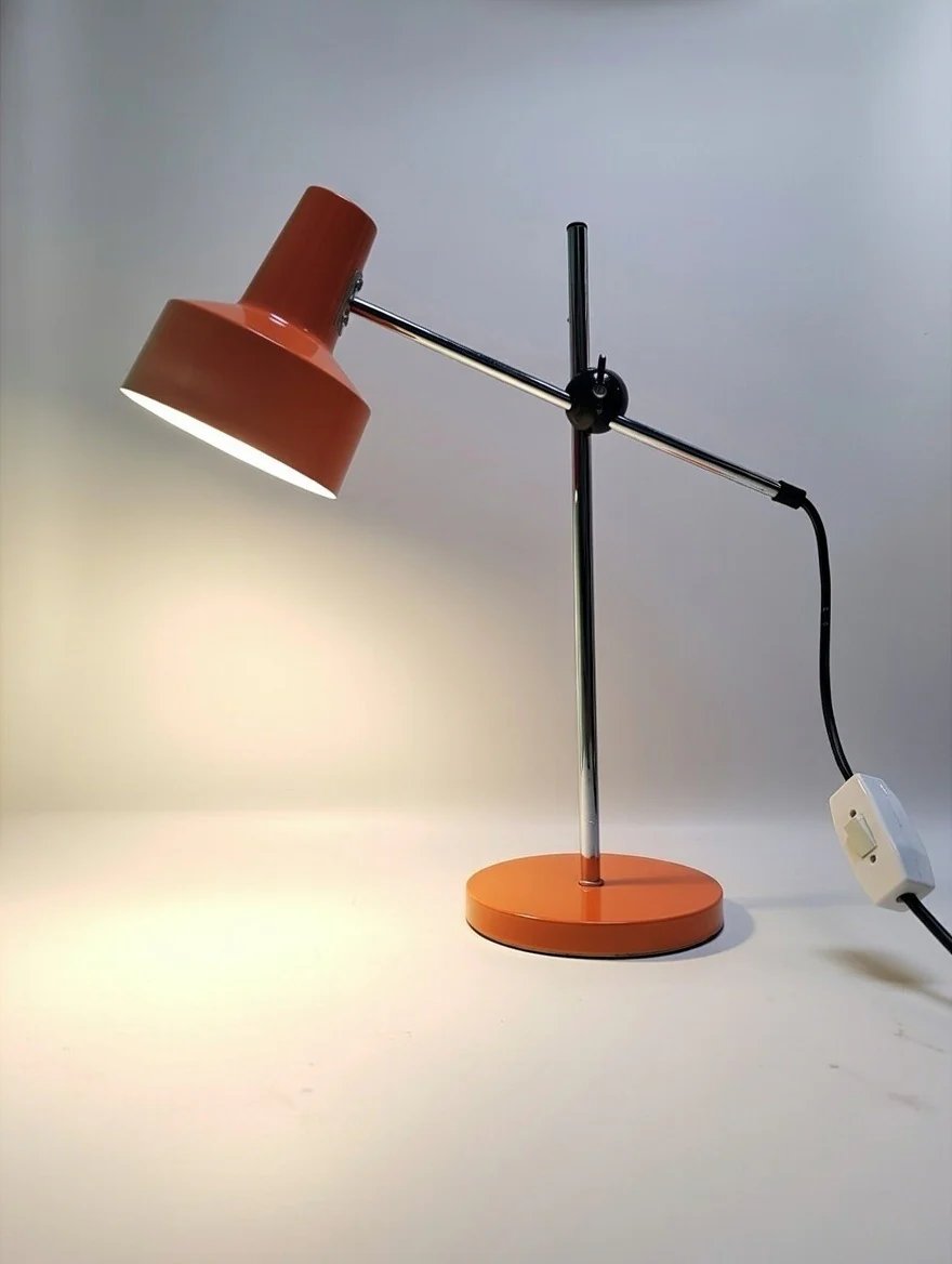 1970s German Retro Orange Table Lamp - Image 6
