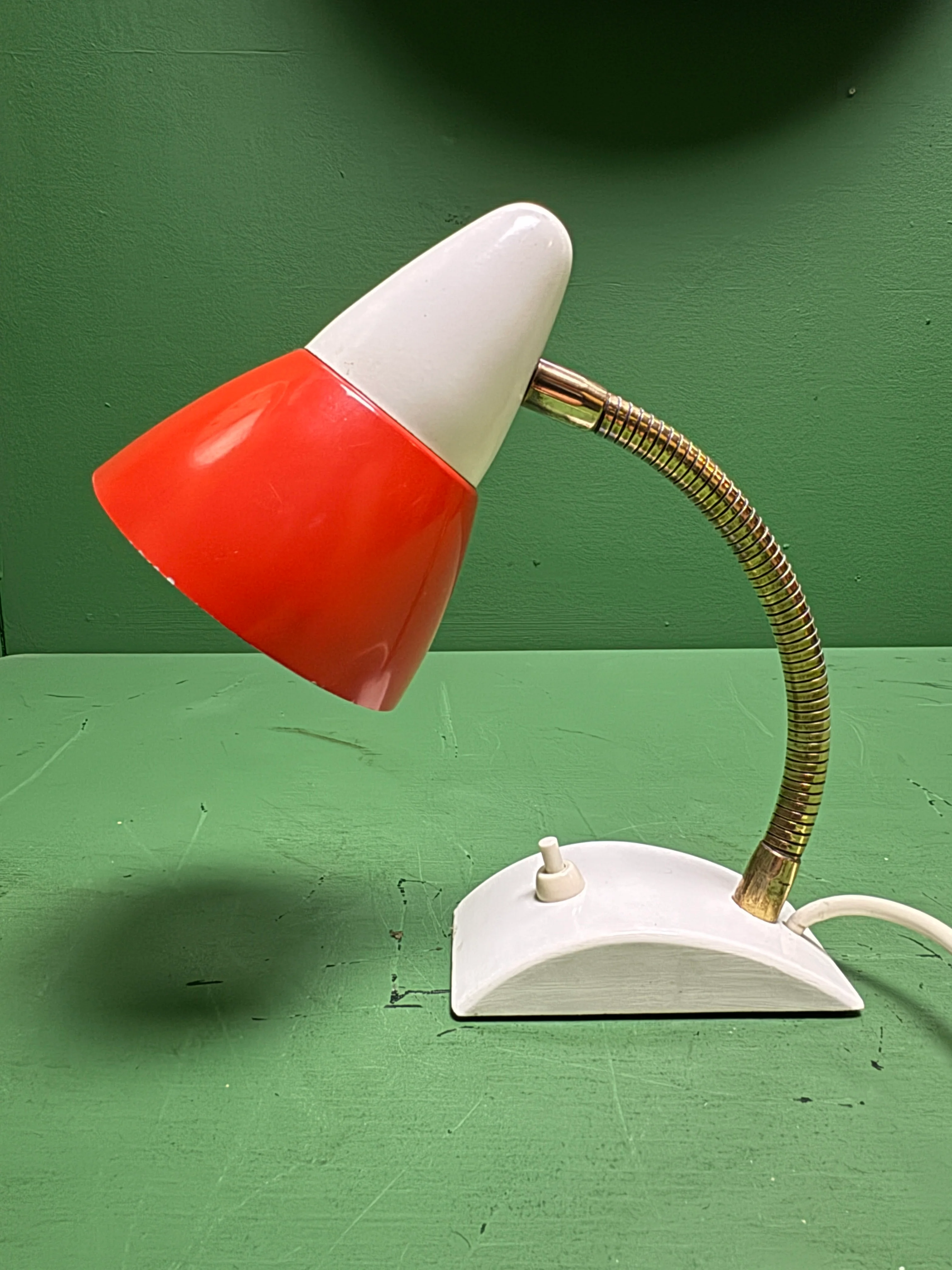 1970s German Retro Orange & White Table Lamp - Image 5