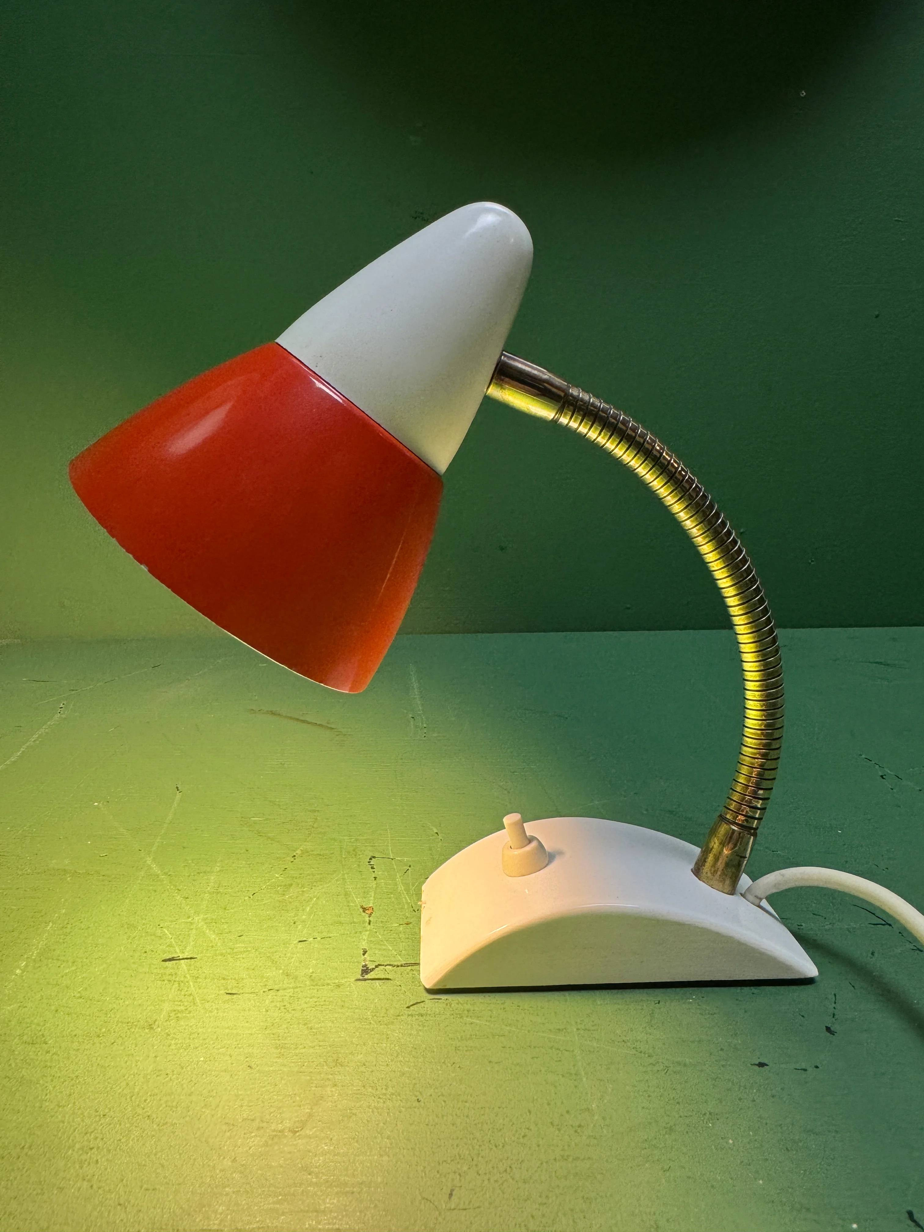 1970s German Retro Orange & White Table Lamp - Image 6
