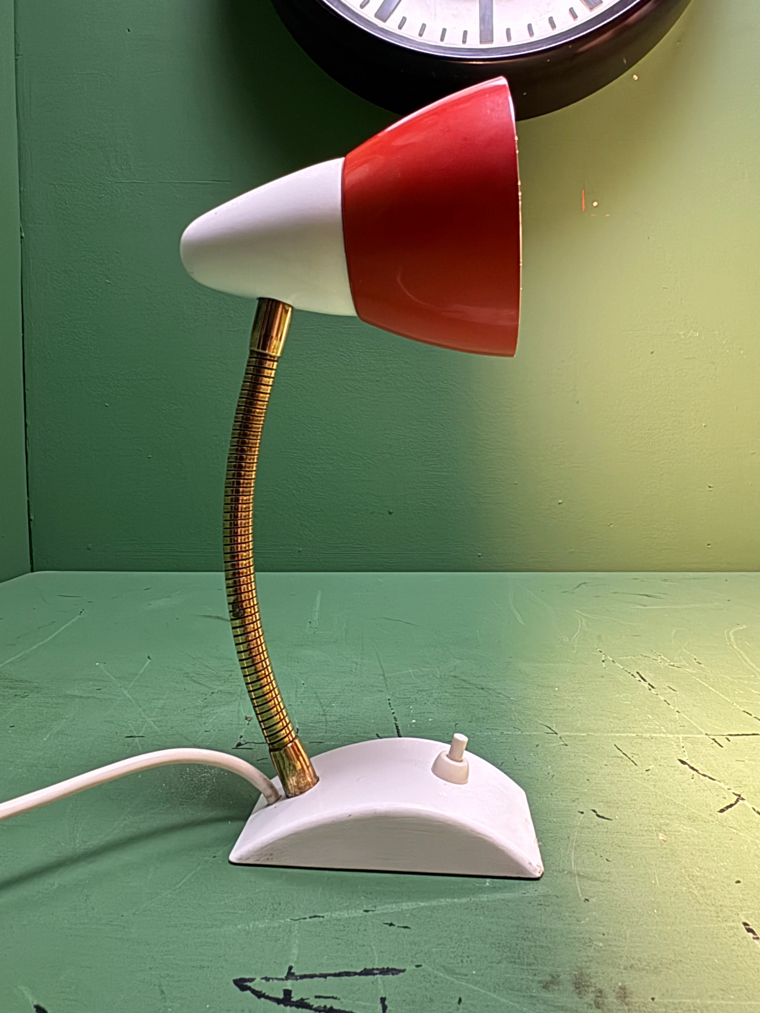1970s German Retro Orange & White Table Lamp - Image 7