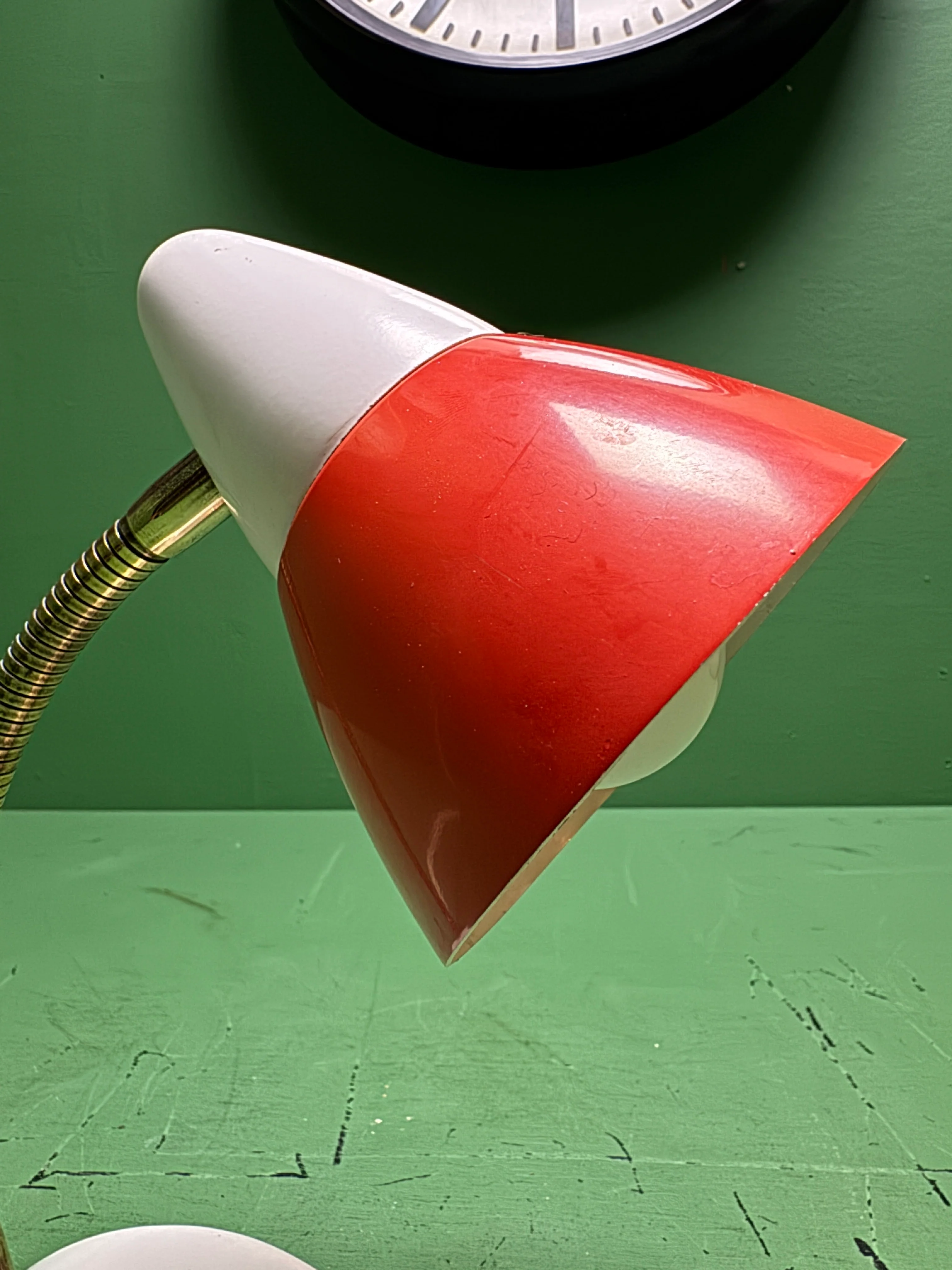 1970s German Retro Orange & White Table Lamp - Image 9