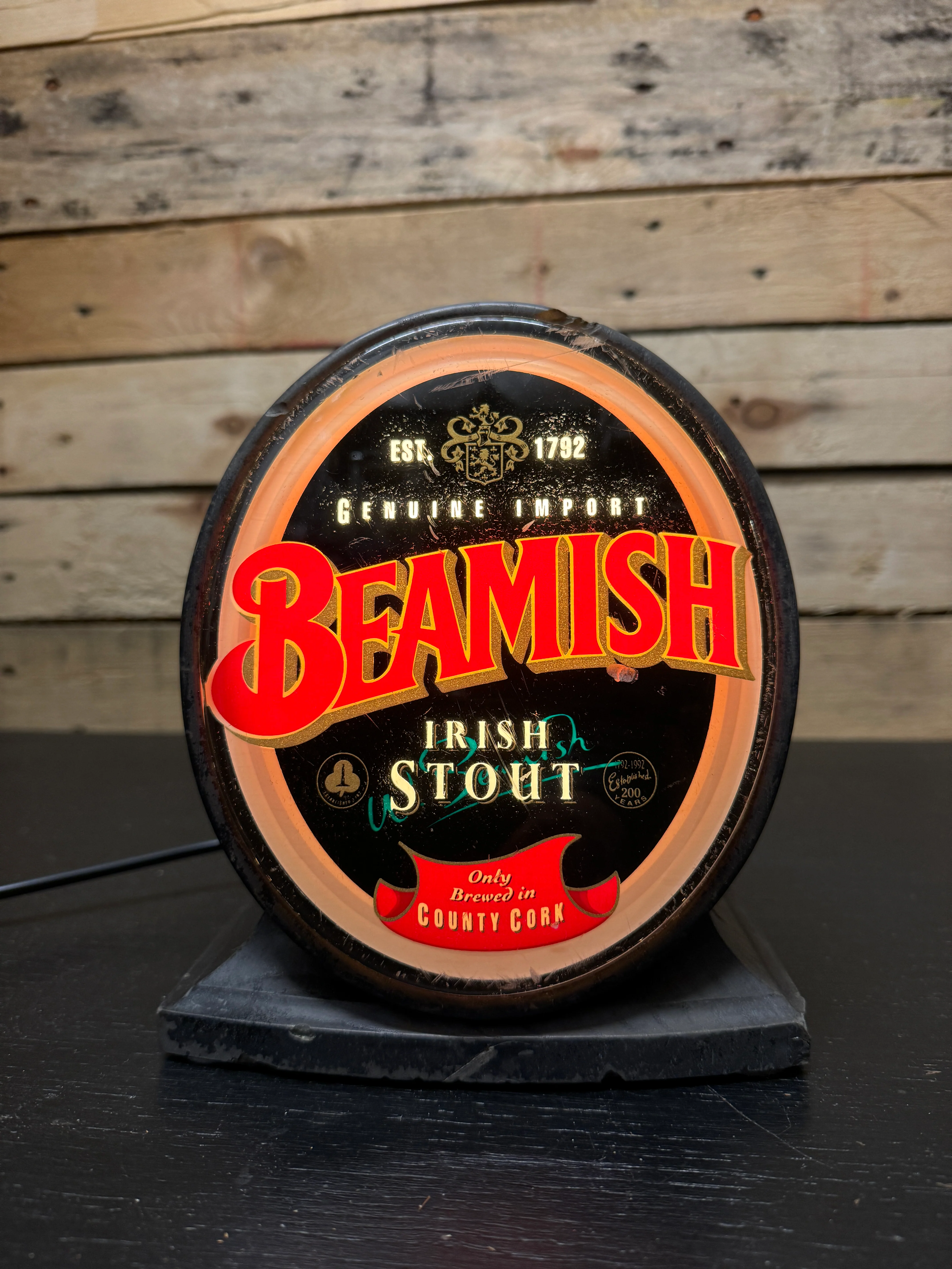 1980s Beamish Irish Stout Advertising Bar Light - Image 2