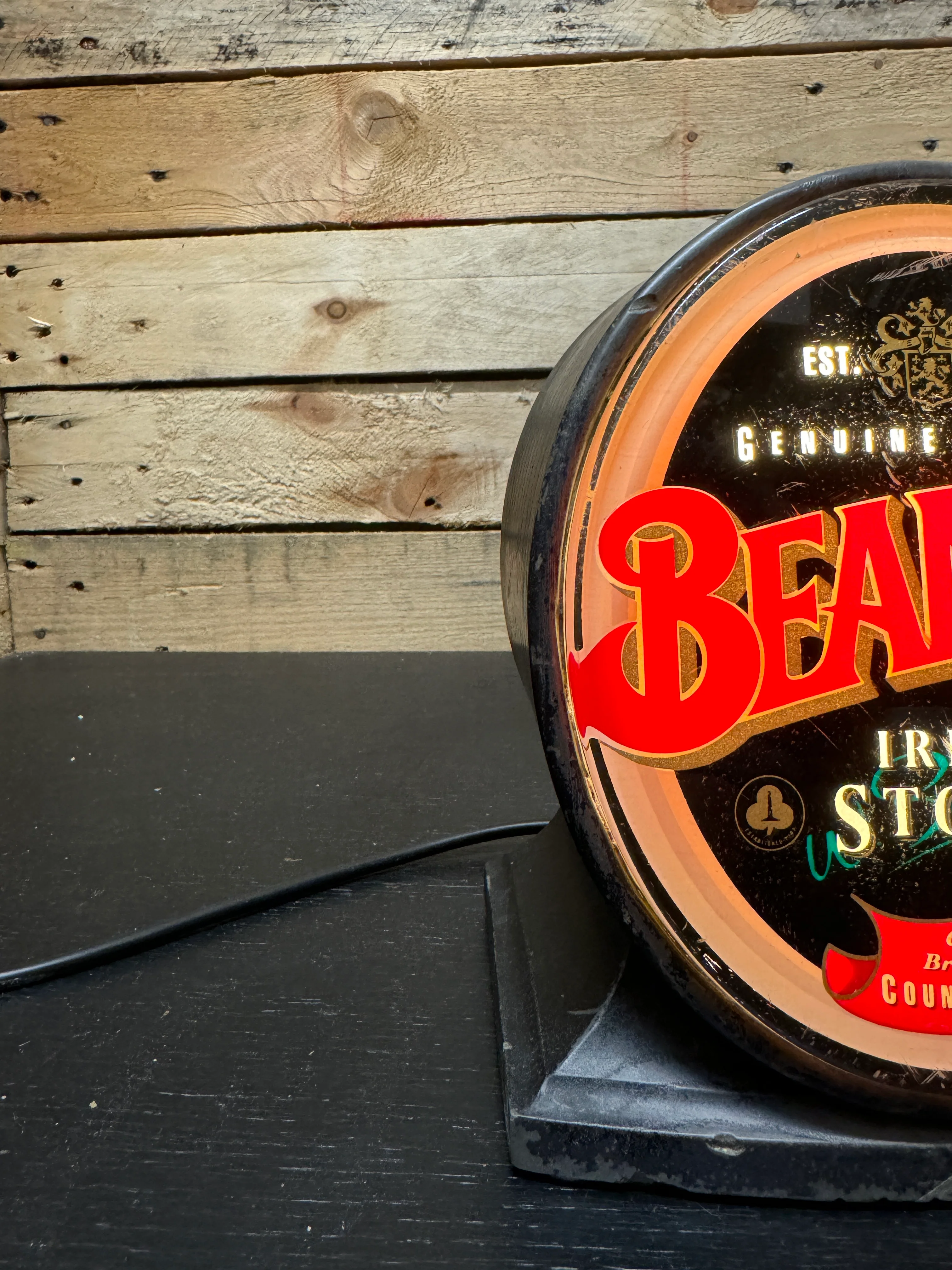 1980s Beamish Irish Stout Advertising Bar Light - Image 8