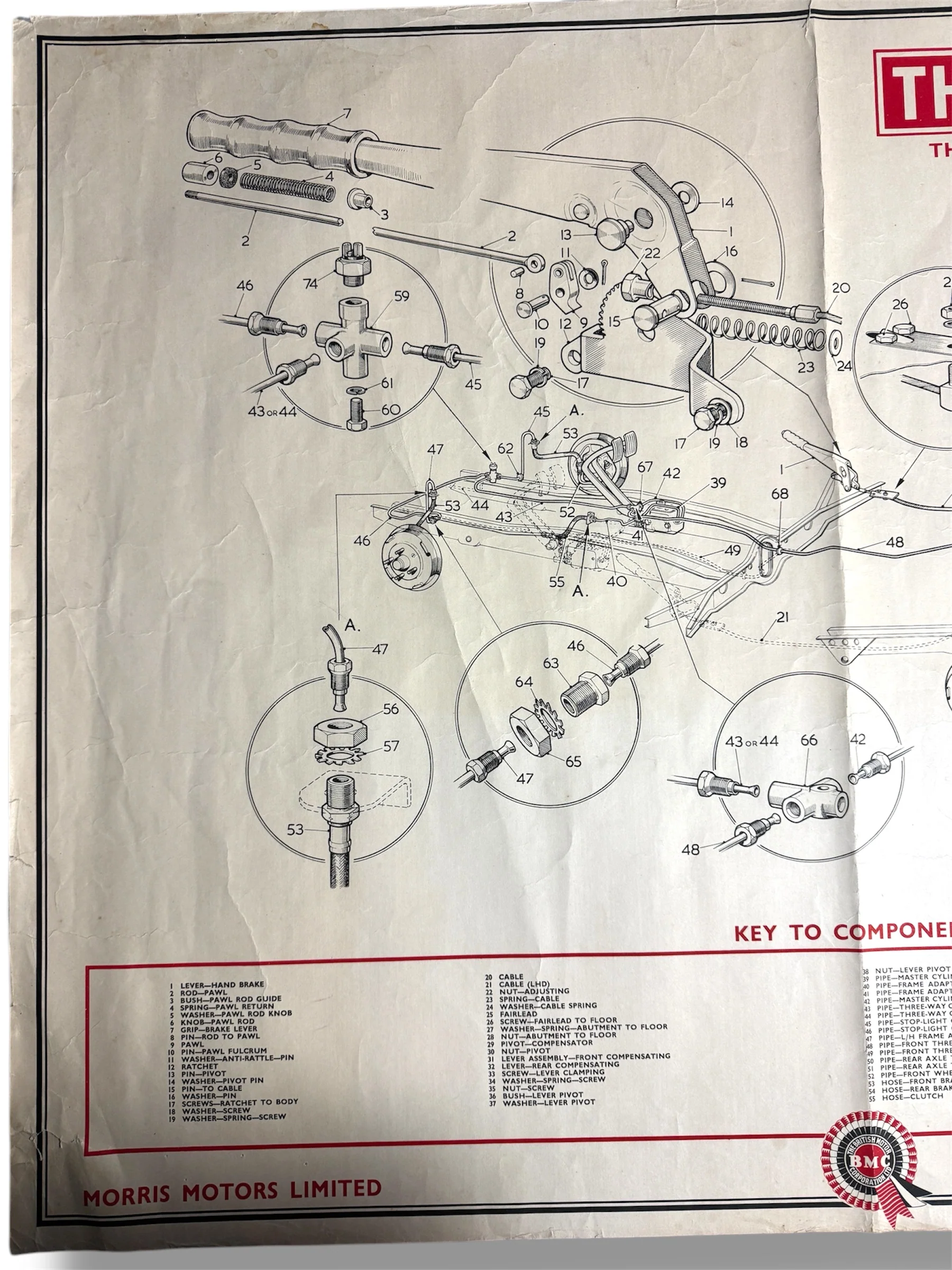 B.M.C. British Motor Corporation Educational Poster Circa 1950s - Image 3